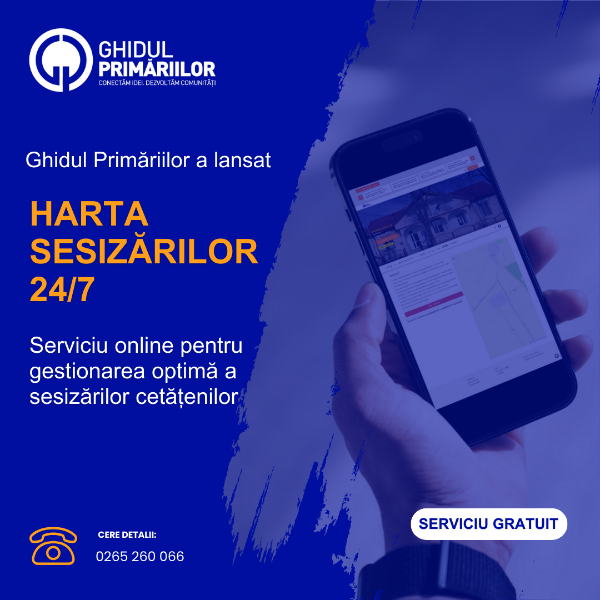 Ghidul Primăriilor a lansat  HARTA SESIZĂRILOR 24/7.  Serviciu online pentru gestionarea optimă a sesizărilor cetățenilor