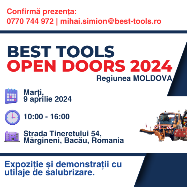 Invitație la Best Tools Open Doors – Bacău 2024