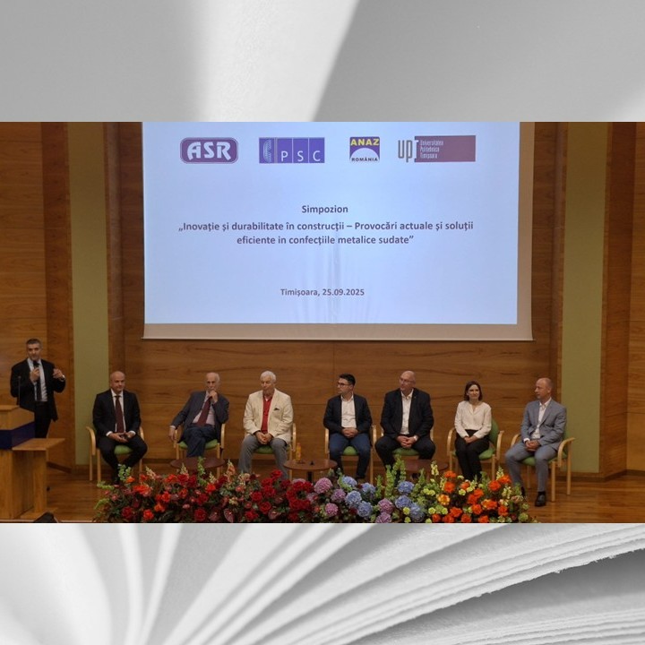 Simpozion ANAZ „Inovație și durabilitate în construcții - Provocări și soluții în confecții metalice sudate” Timișoara, 25 septembrie 2025