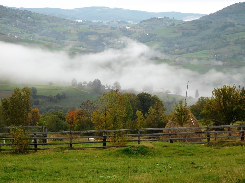 Rogojel - în plan îndepărtat satul Vișagu