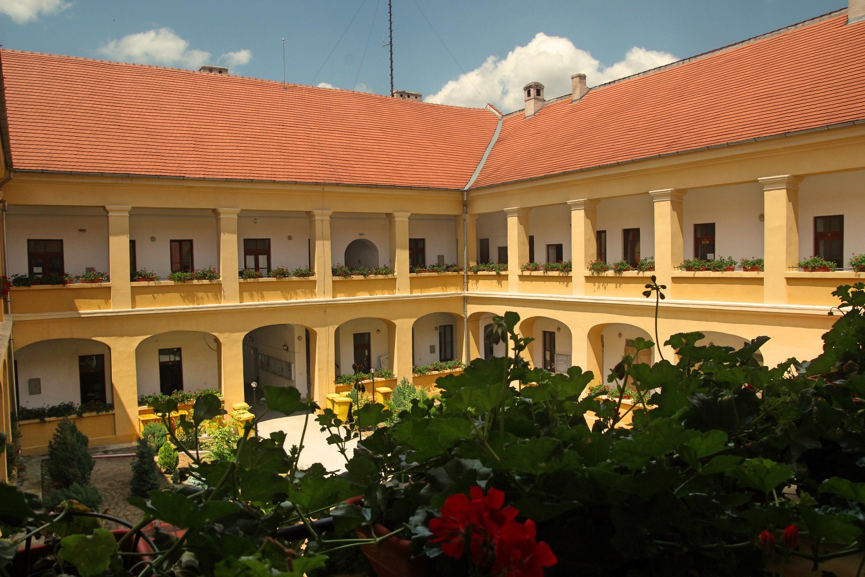 Primăria oraș Pâncota, în curte.jpg