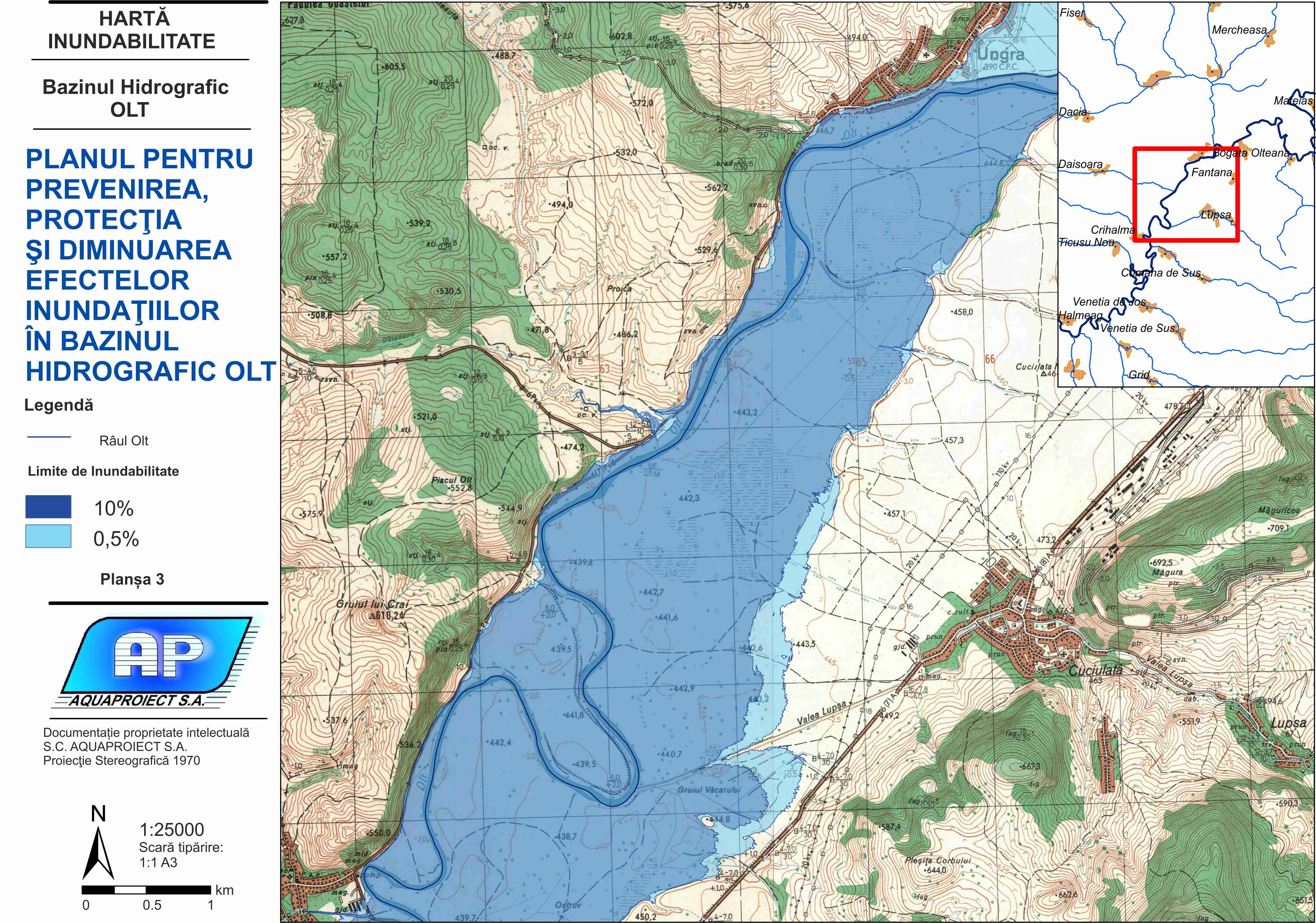 Bazinul hidrografic Sercaia-Ungra - limite de inundabilitate - plansa 6