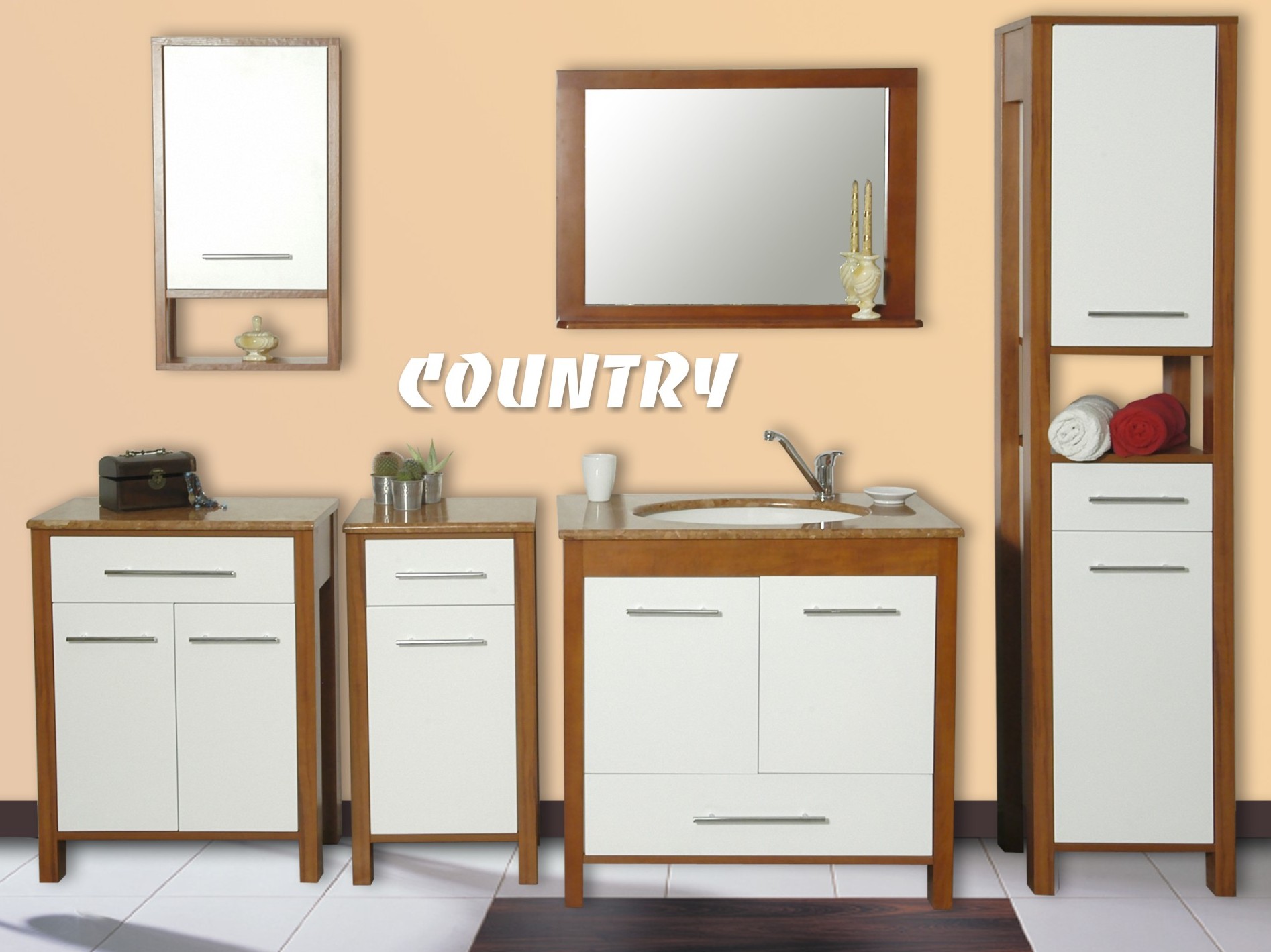 Set Mobilier pentru baie aclatuit din 6 piese