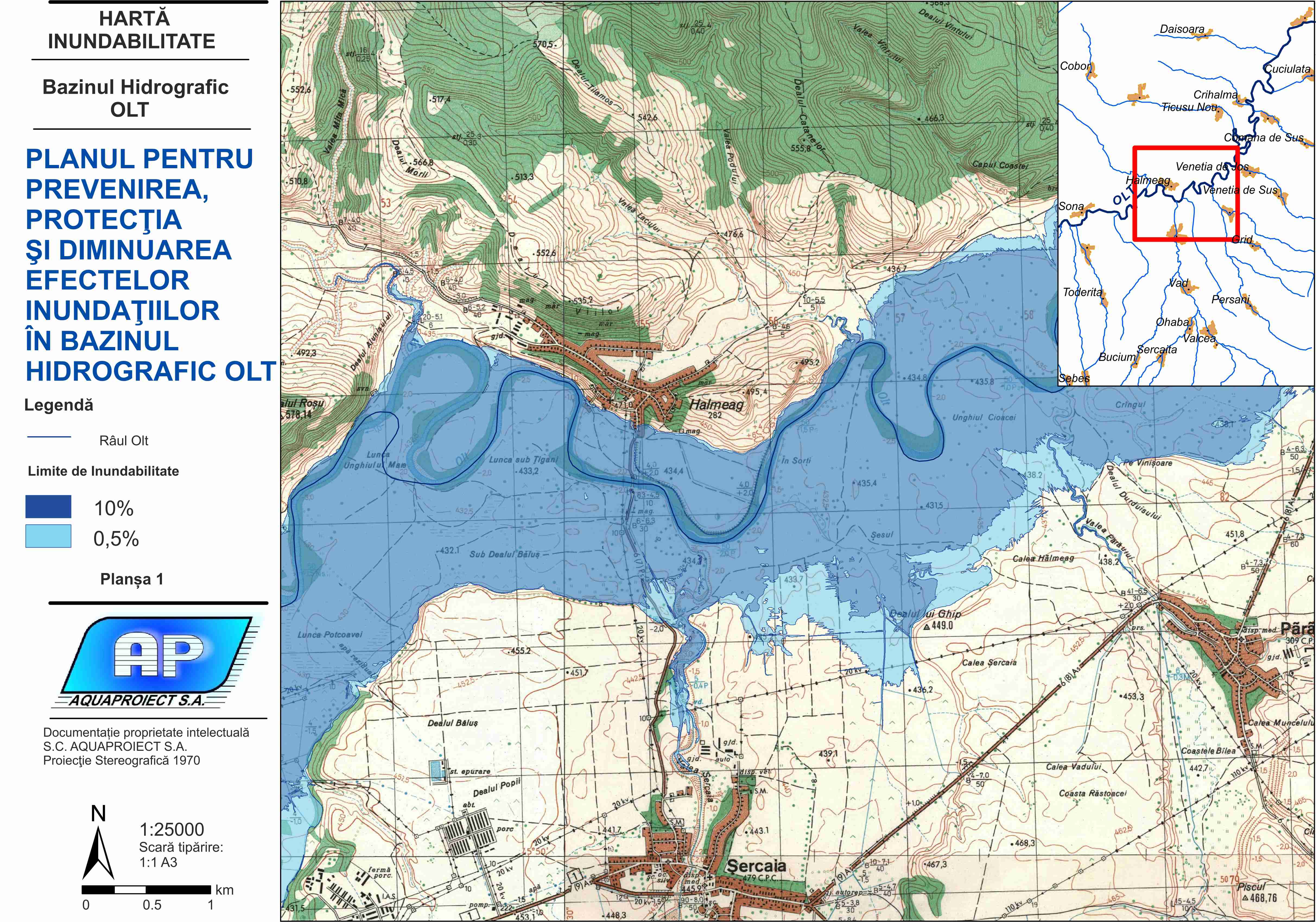 Bazinul hidrografic Sercaia-Ungra - limite de inundabilitate - plansa 4