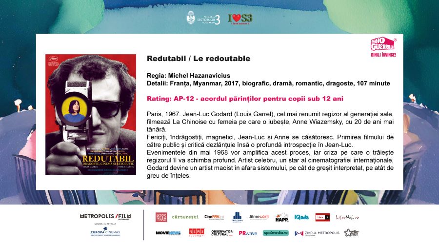 „Redutabil”, „un film în film” despre regizorul Jean-Luc Godard