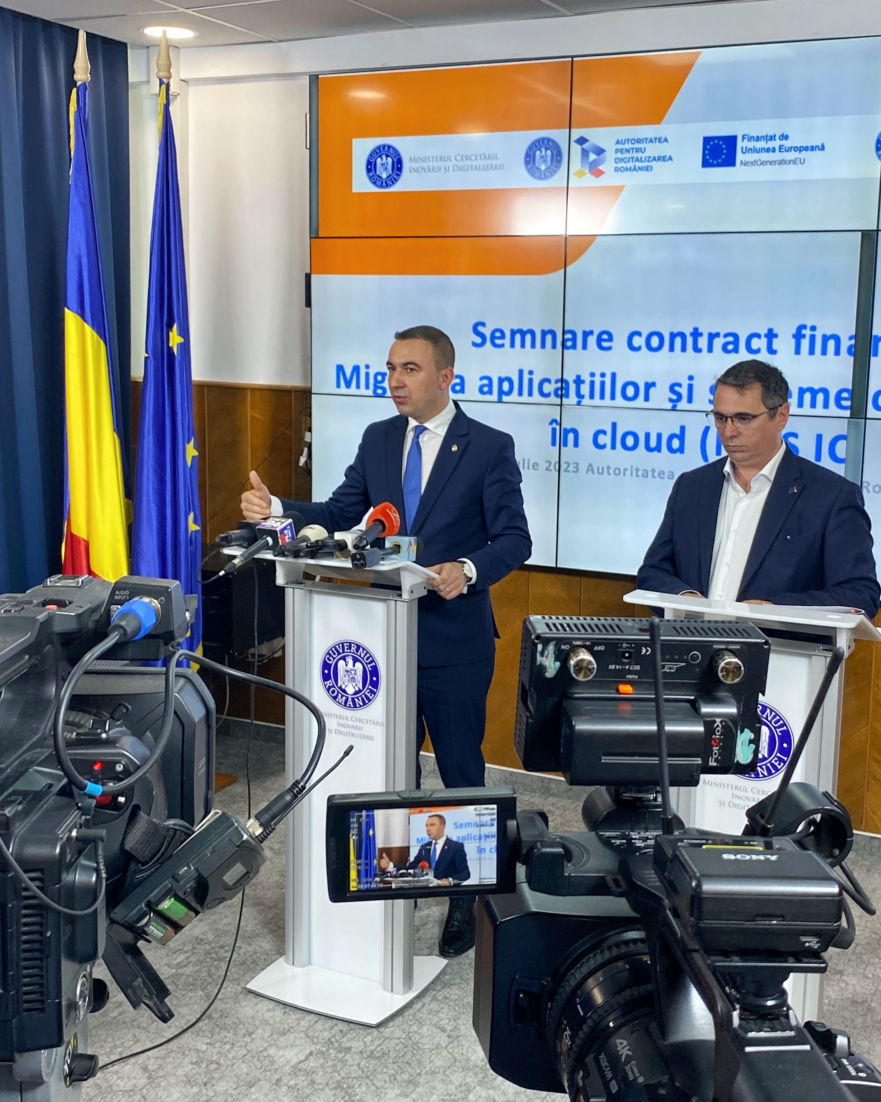 MCID și ADR anunță semnarea contractului de finanțare al proiectului „Migrarea aplicațiilor și sistemelor informatice în cloud (MAS IC)”