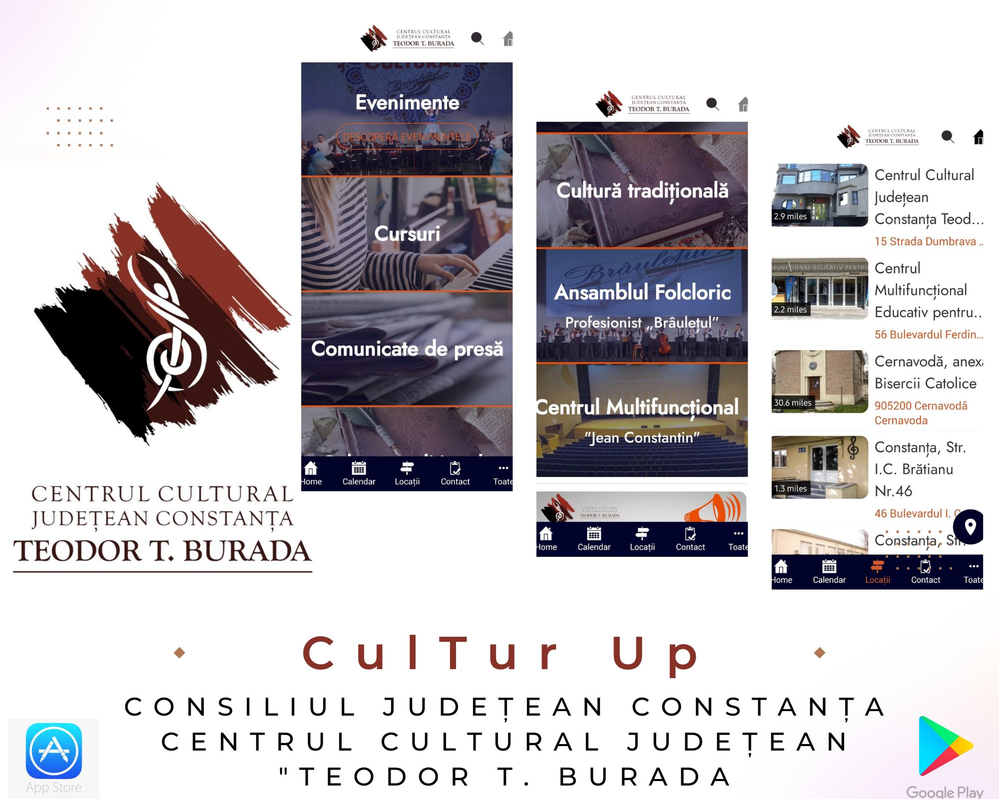 CENTRUL CULTURAL JUDEȚEAN „TEODOR T. BURADA” A LANSAT APLICAȚIA  MOBILĂ CulTur Up