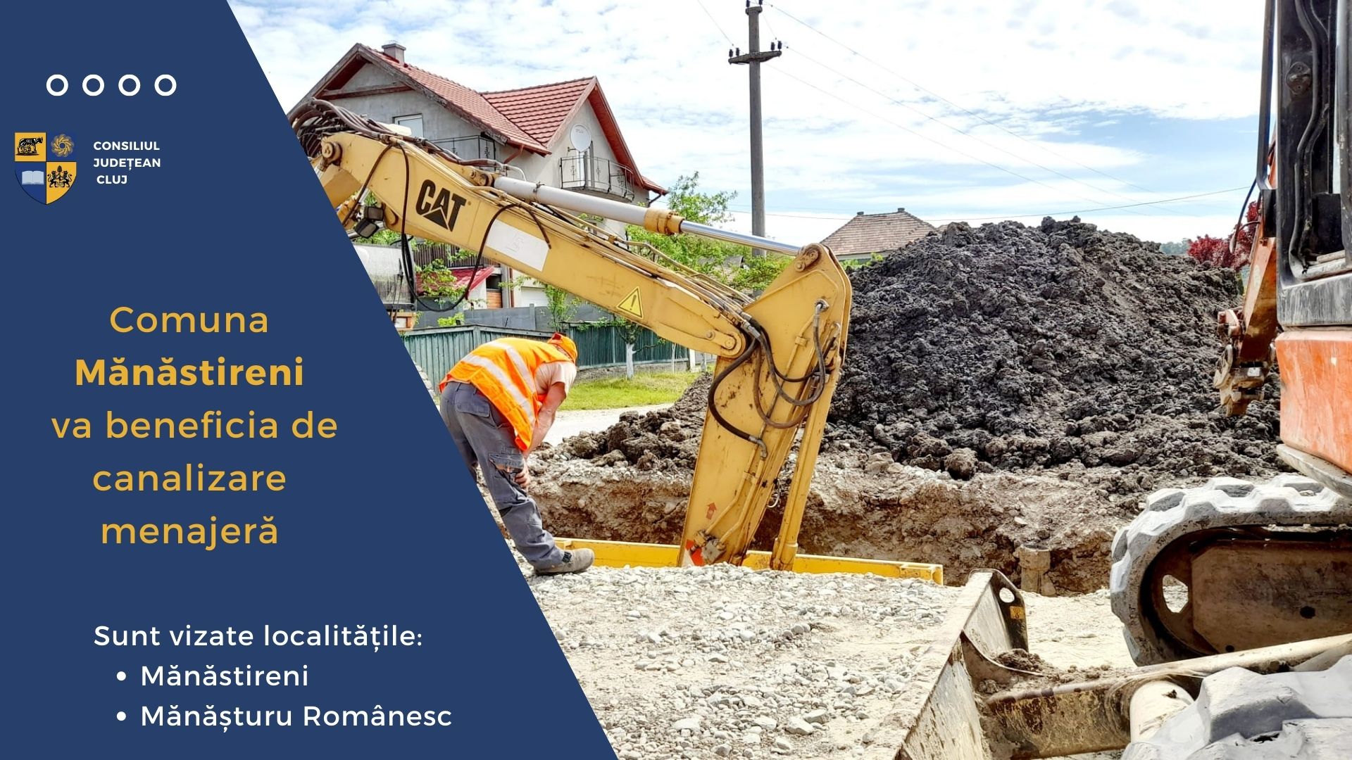 Comuna Mănăstireni va beneficia de canalizare menajeră