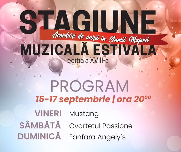 „Stagiunea estivală muzicală” a ajuns la final!  Vino la ultimele trei concerte din Parcul Al. I. Cuza