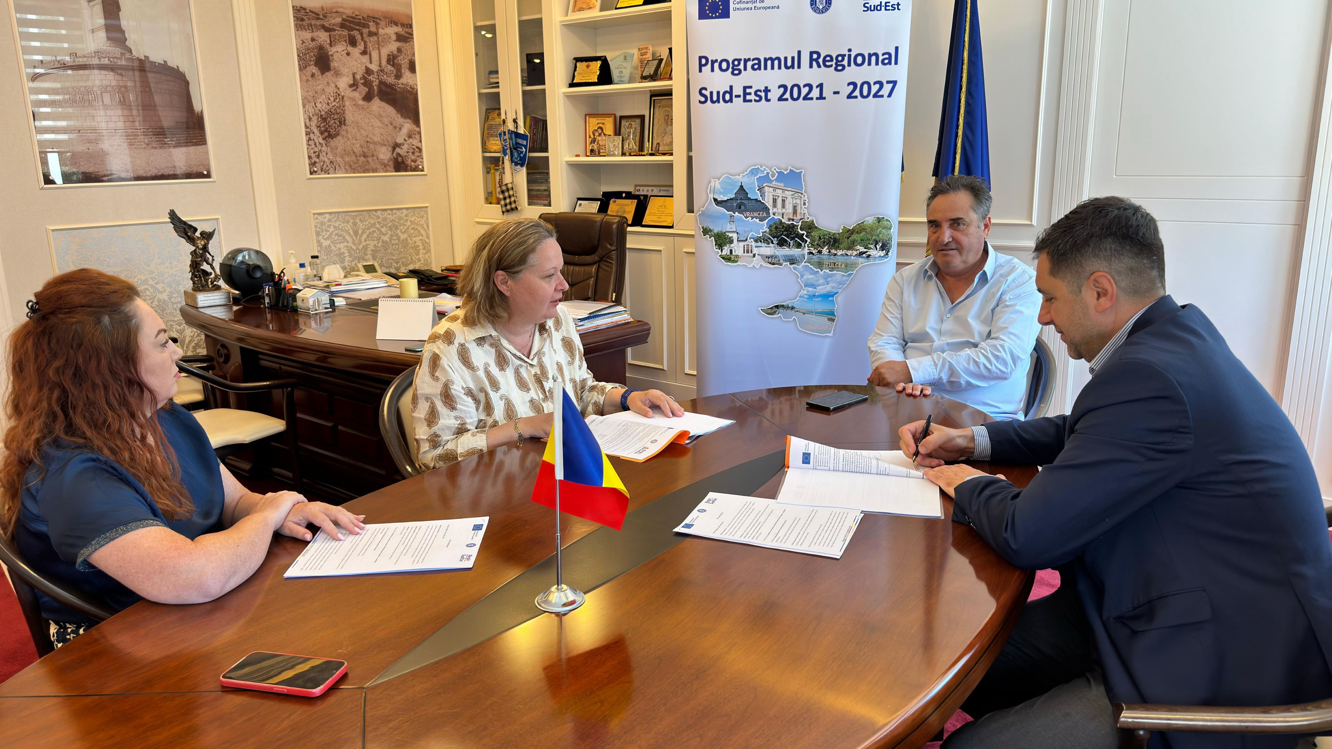 A fost semnat contractul de finanțare aferent proiectului „Reabilitare, modernizare și dotare Palat Administrativ – Județul Constanța - consolidare”