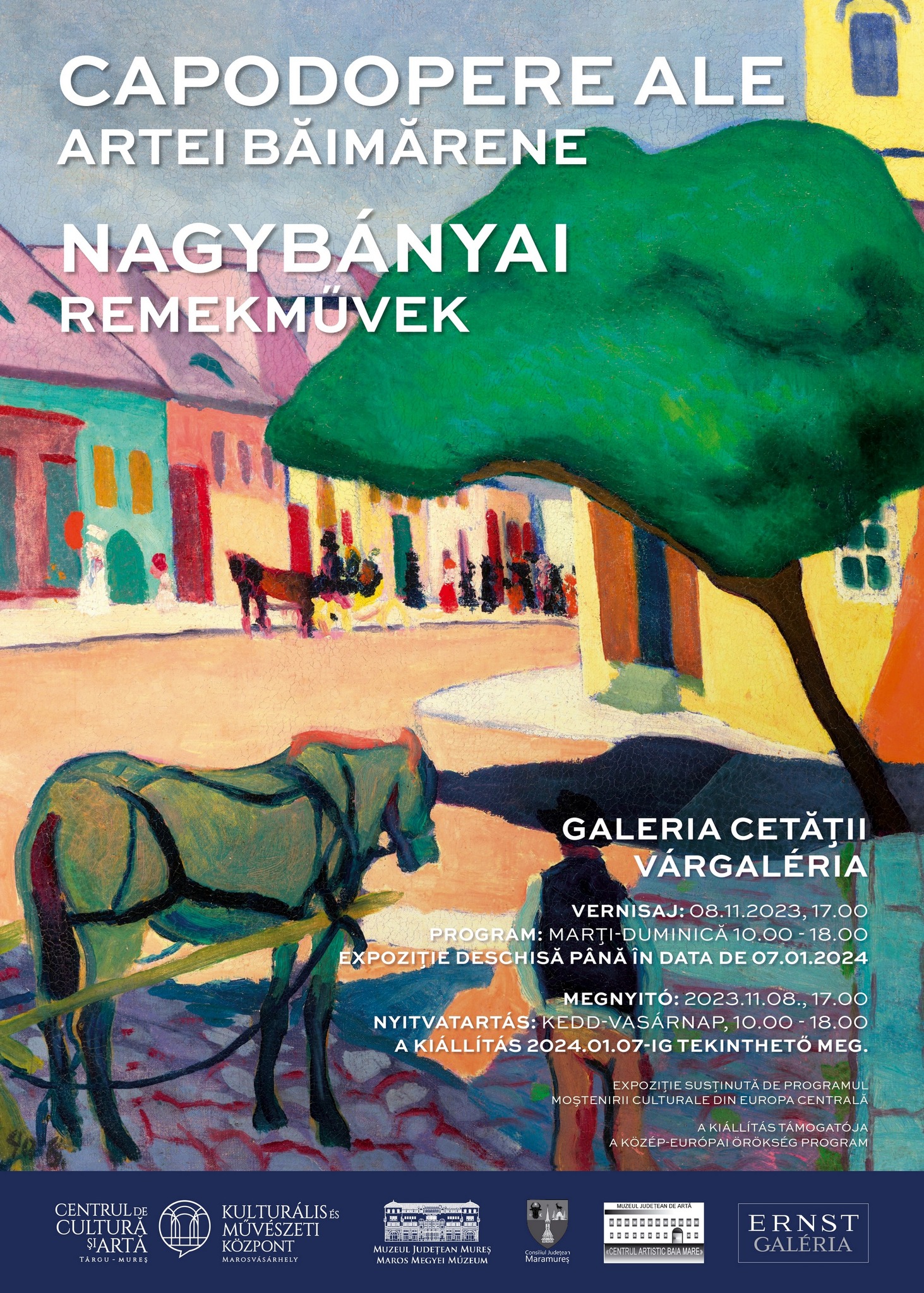 Expoziția de capodopere din școala de pictură băimăreană  ajunge la Galeria Cetății din Târgu Mureș