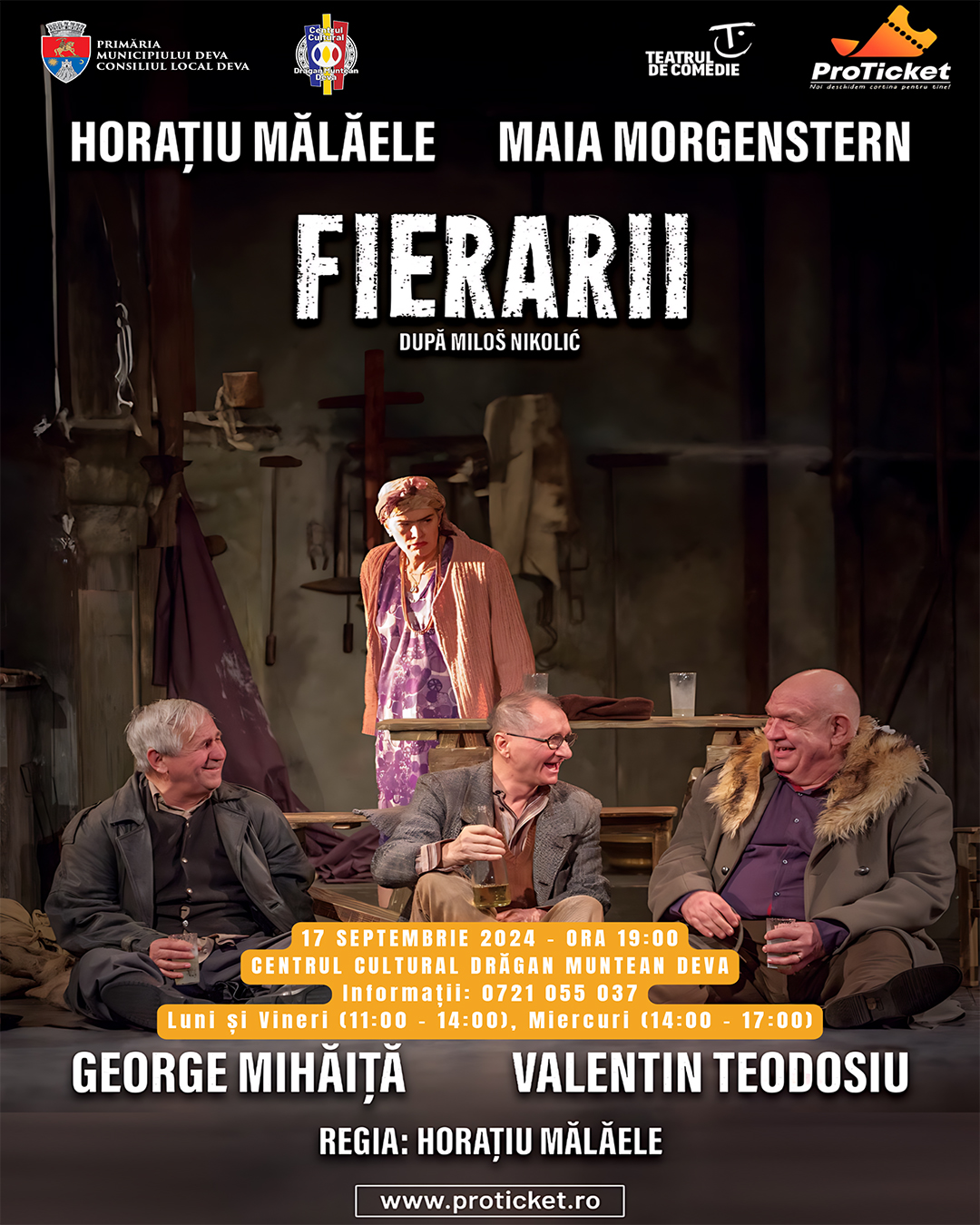 Piesa de teatru ,,Fierarii” se joacă la Deva într-o distribuție de excepție