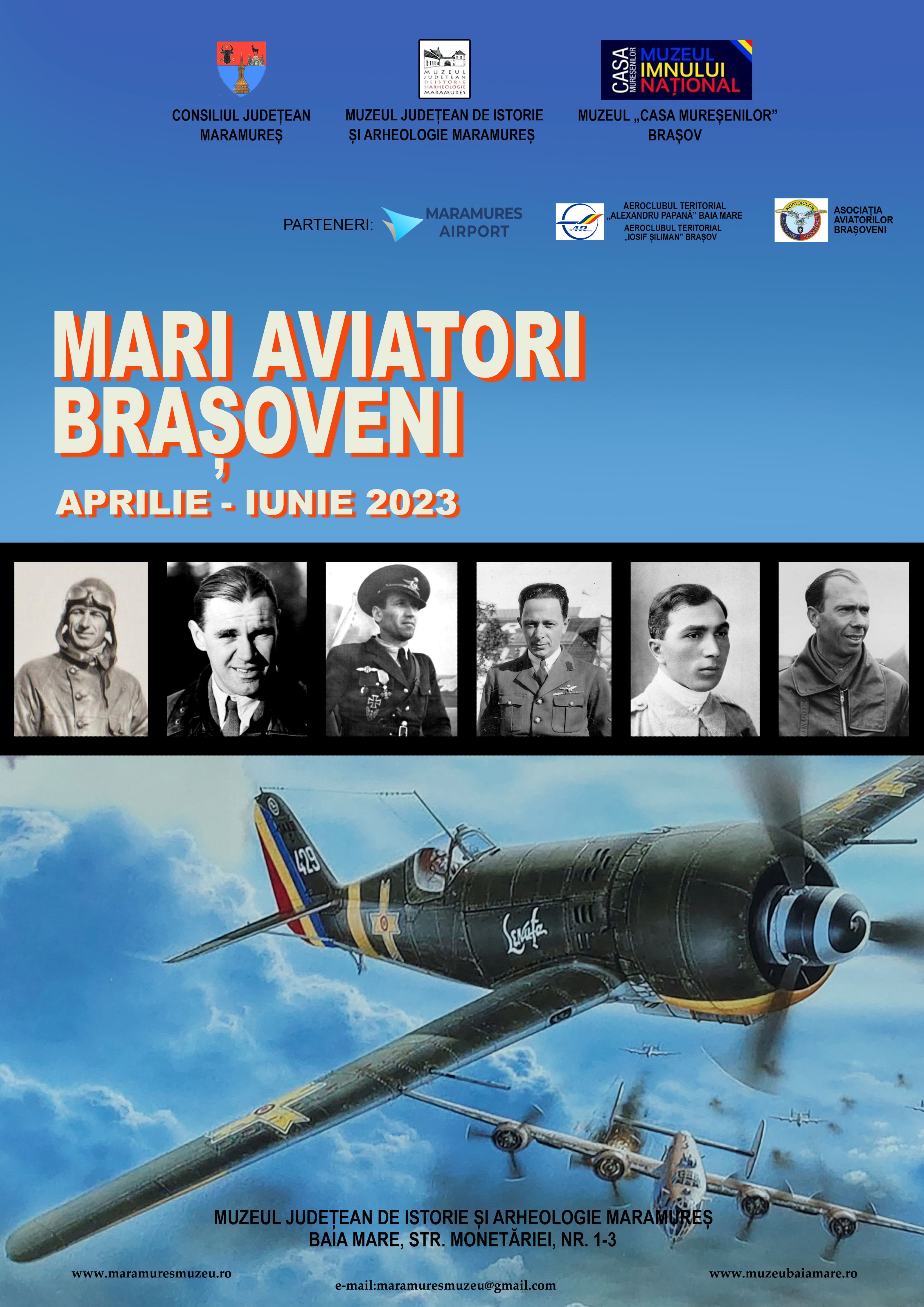 EXPOZIȚIA „MARI AVIATORI BRAȘOVENI”, VERNISATĂ LA MUZEUL DE ISTORIE ȘI ARHEOLOGIE MARAMUREȘ