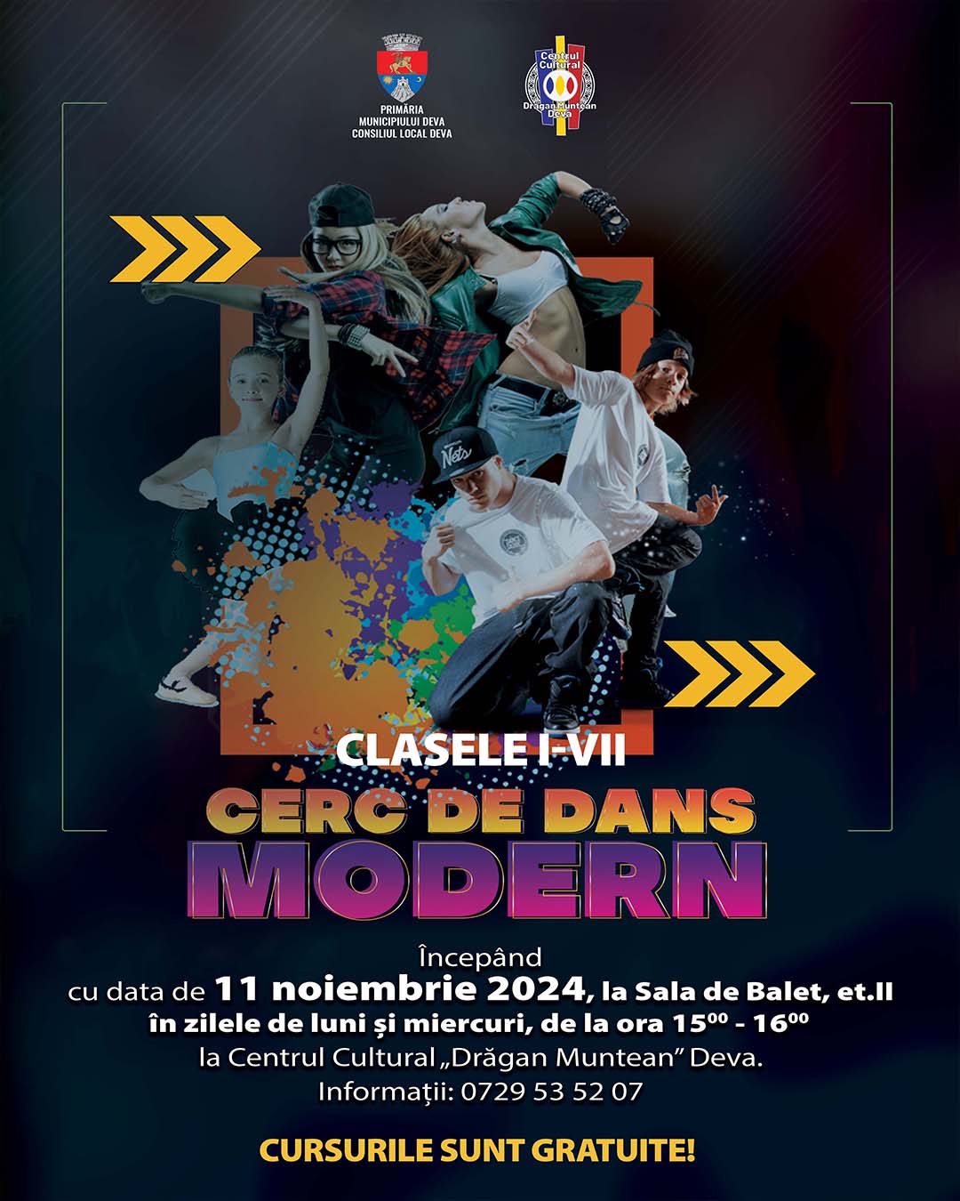 Dansează cu noi! Înscrie-te la Cercul de Dans Modern!