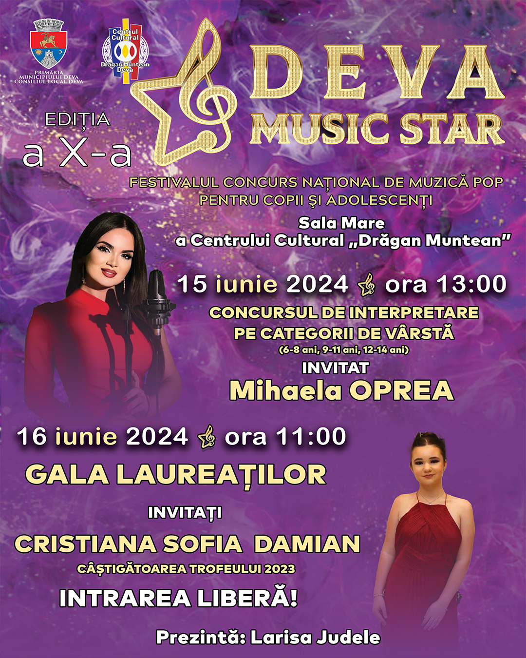 60 de concurenți din 11 județe se vor întrece pentru trofeul „DEVA MUSIC STAR” 2024