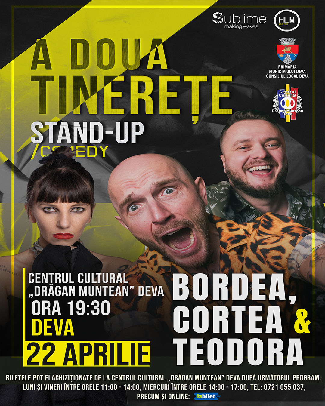 Stand-Up Comedy cu Bordea, Cortea și Teodora Nedelcu –  A DOUA TINEREȚE