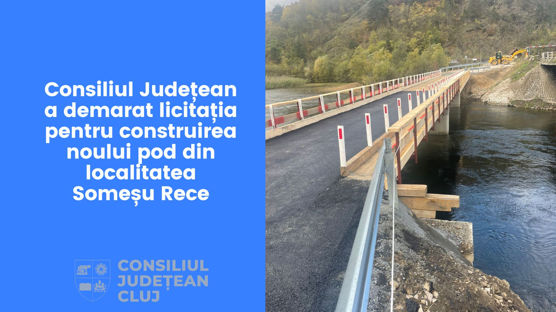 Consiliul Județean a demarat licitația pentru construirea noului pod din localitatea Someșu Rece