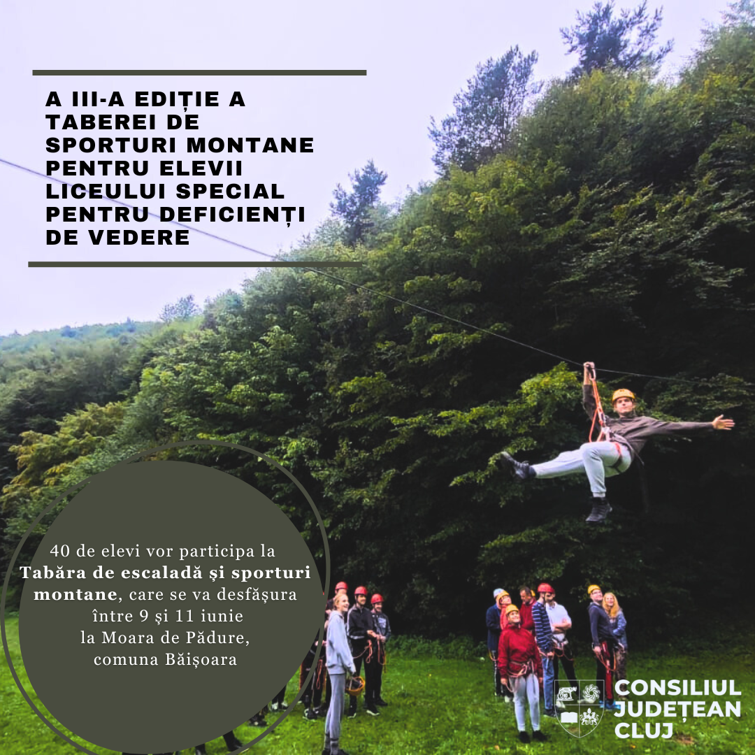 A III-a ediție a taberei de sporturi montane pentru elevii Liceului Special pentru Deficienți de Vedere