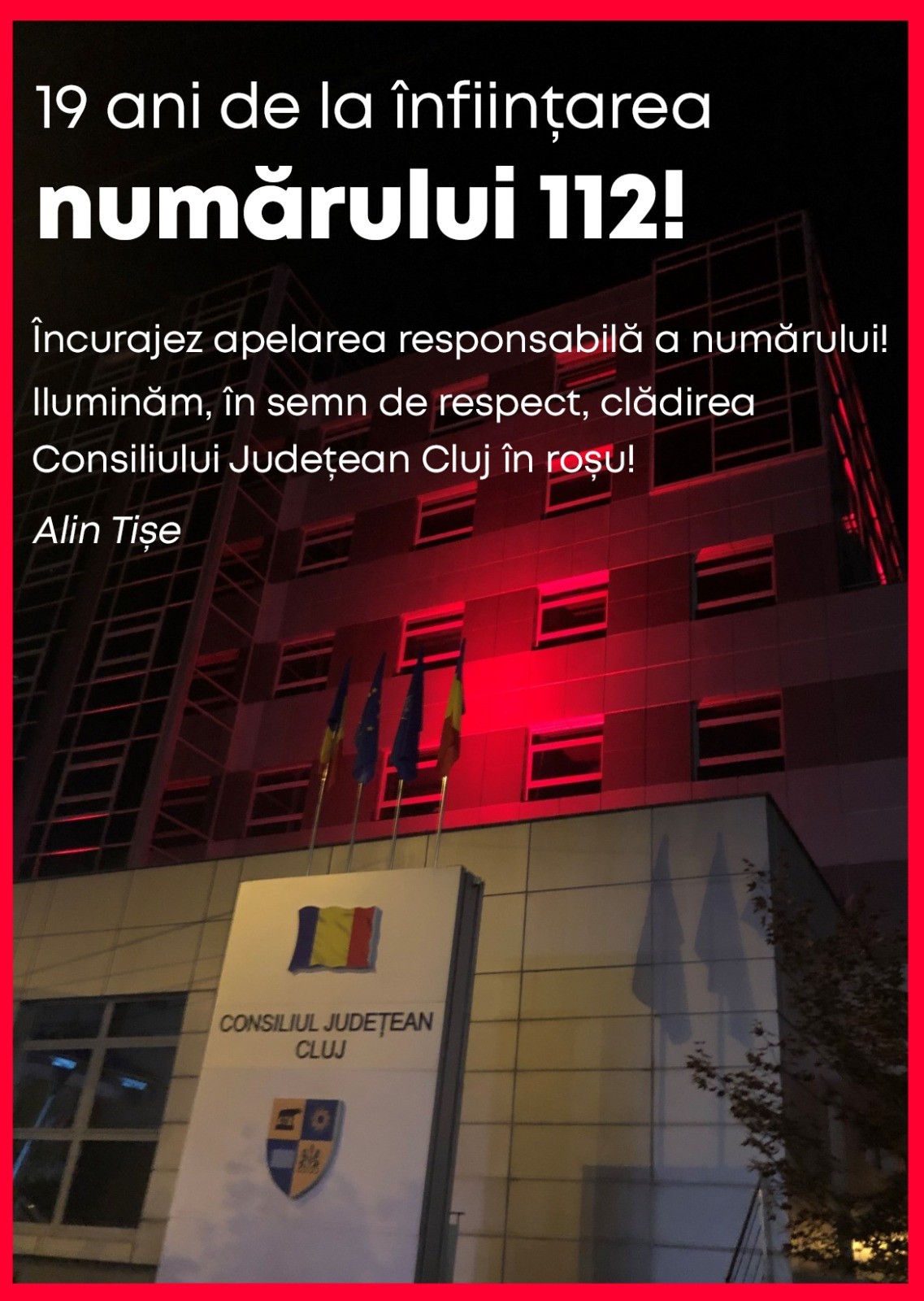Ziua Europeană a Numărului de Urgență 112, marcată de Consiliul Județean Cluj