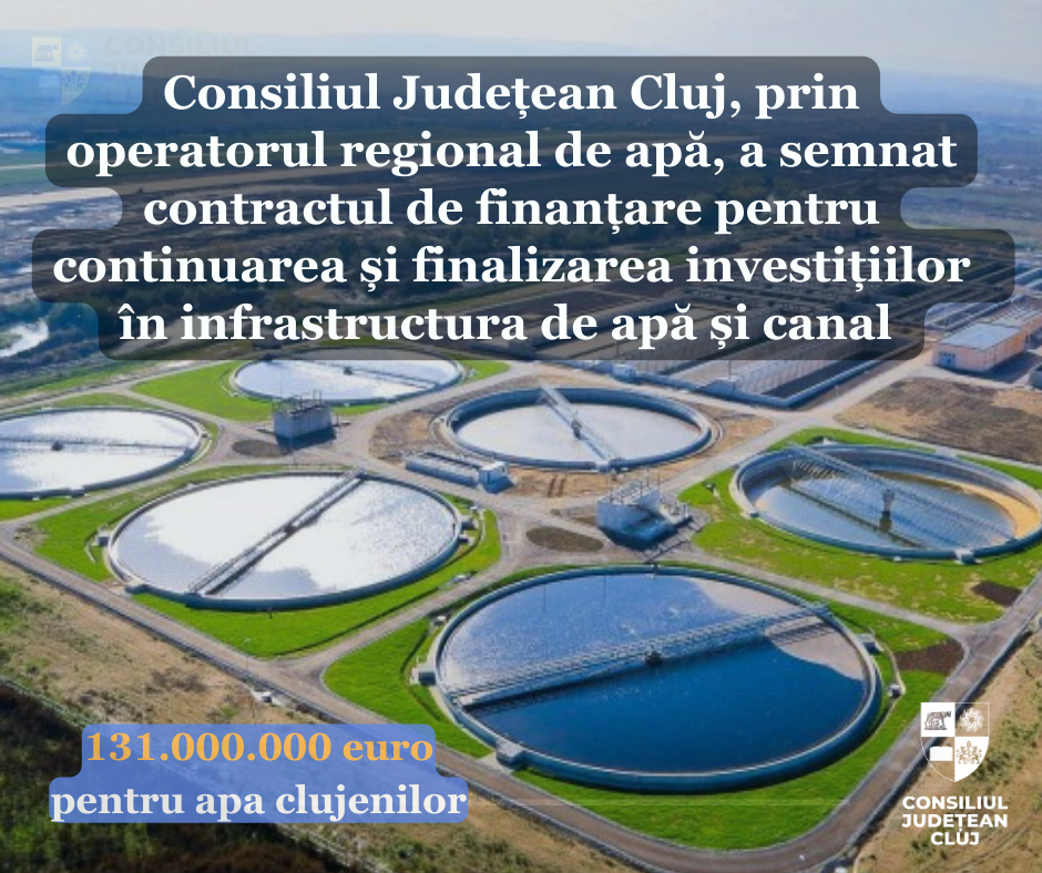 131 de milioane de euro pentru apa clujenilor