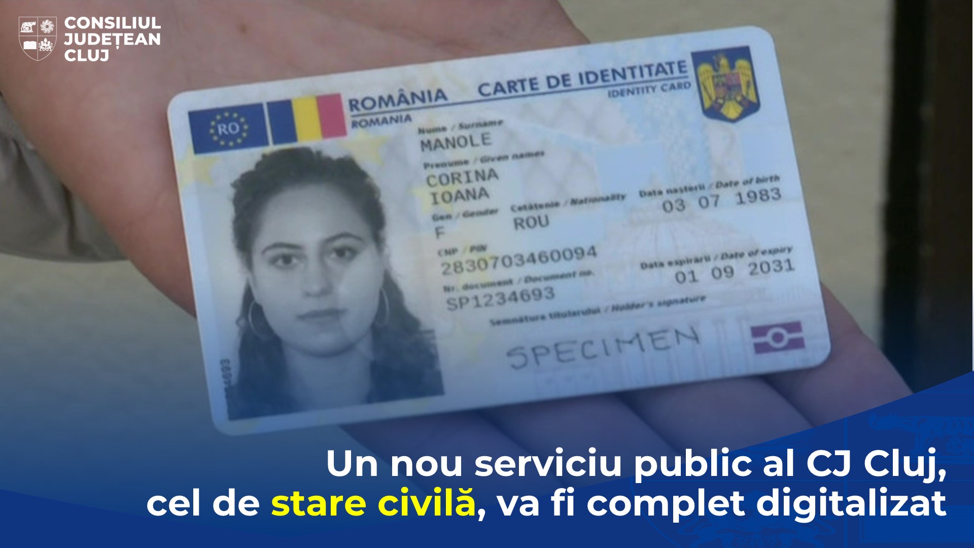 Un nou serviciu public al Consiliului Județean Cluj, cel de stare civilă, va fi digitalizat