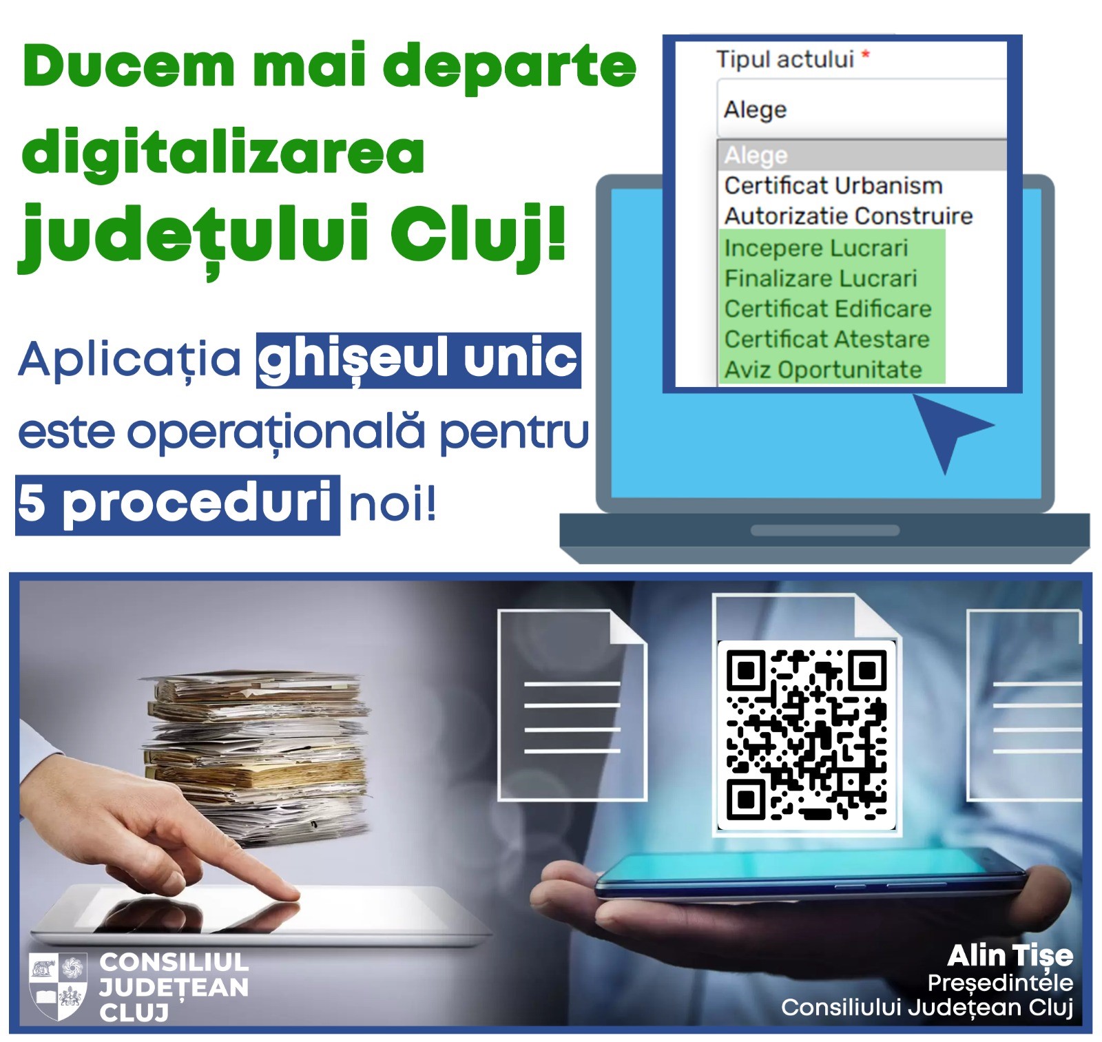 Noi facilități disponibile în aplicația „Ghișeu Unic”