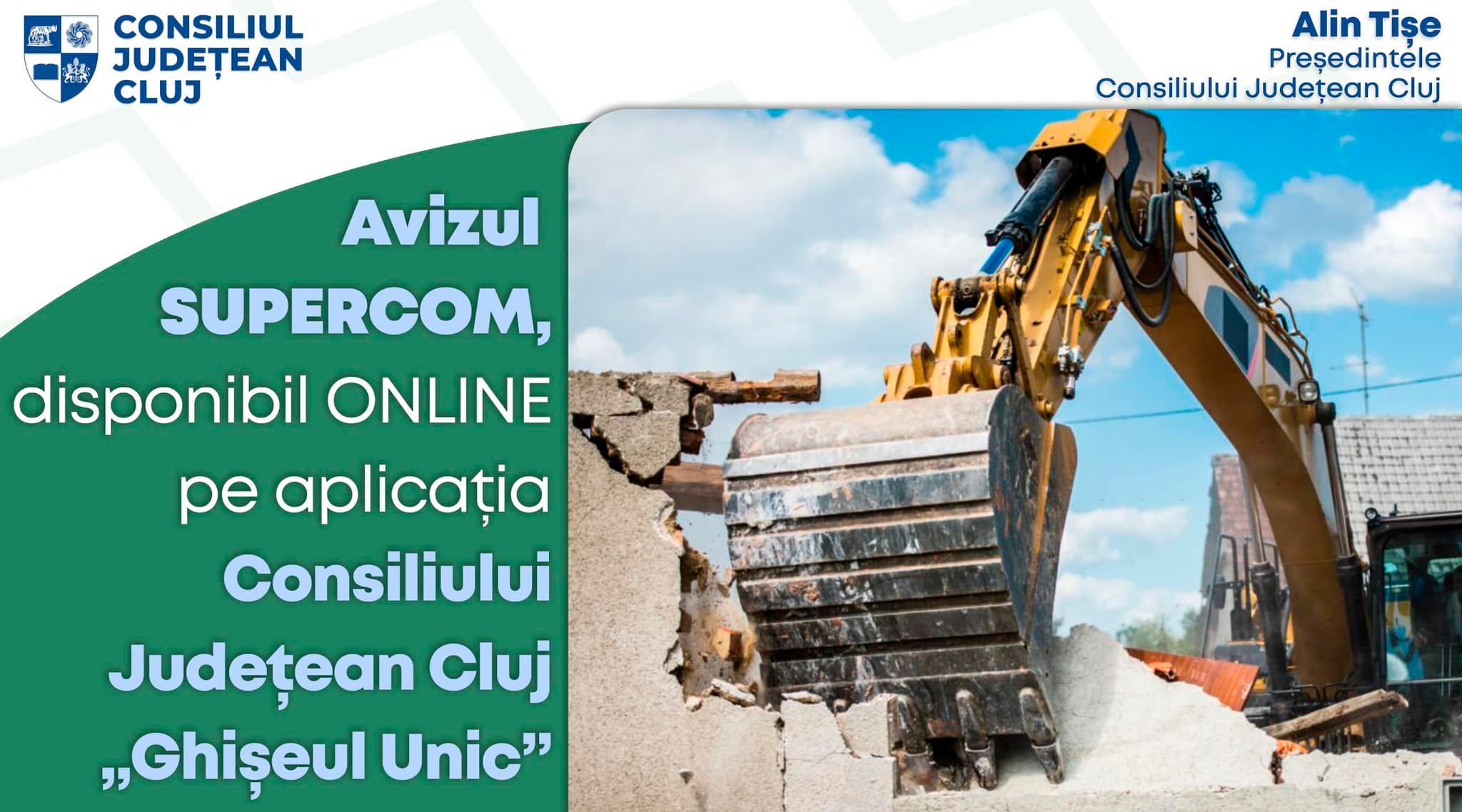 Avizul operatorului de salubritate, disponibil pe aplicația Consiliului Județean Cluj „Ghișeul Unic”