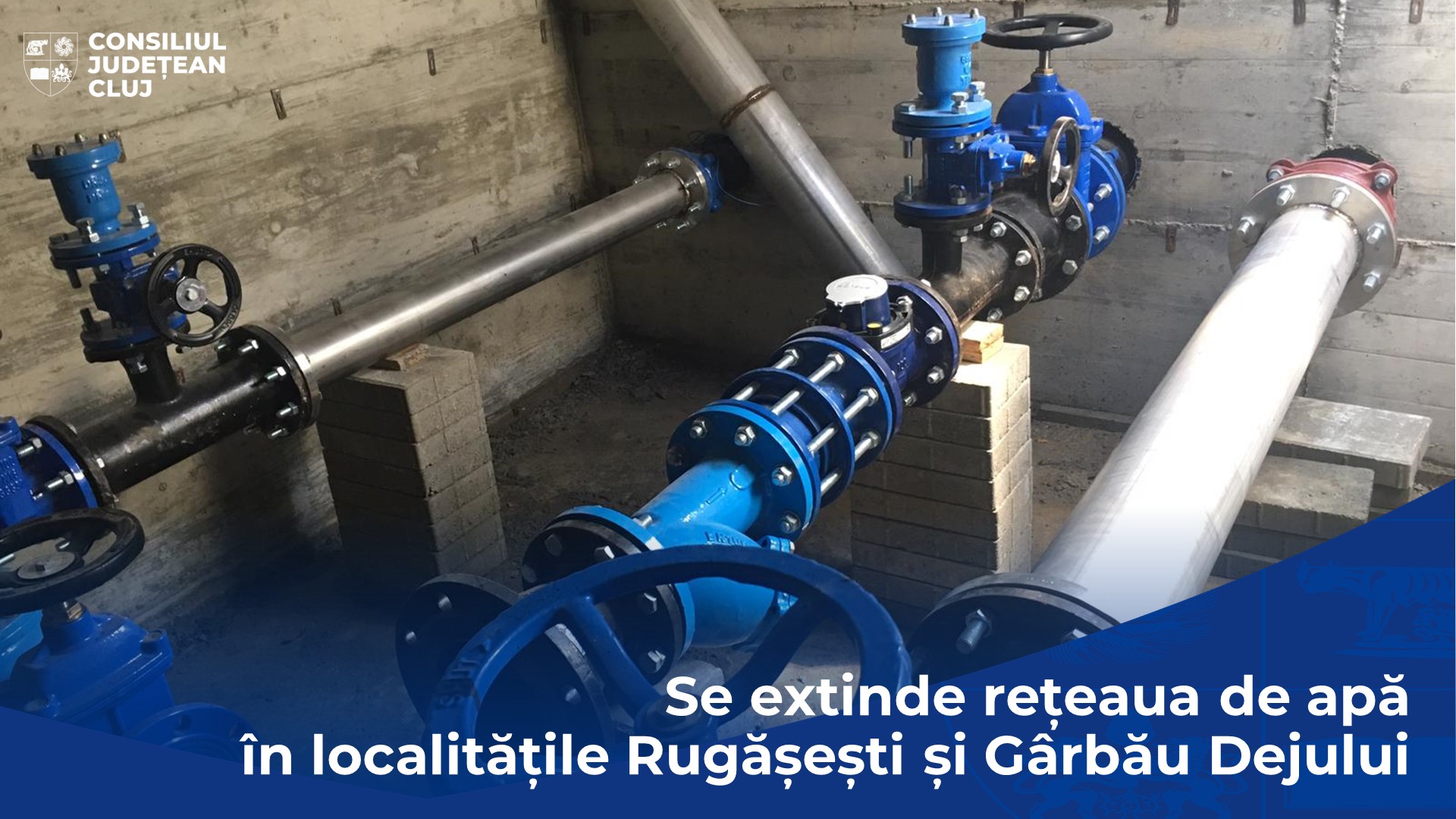 A fost semnat contractul pentru extinderea rețelei de apă în localitățile Rugășești și Gârbău Dejului