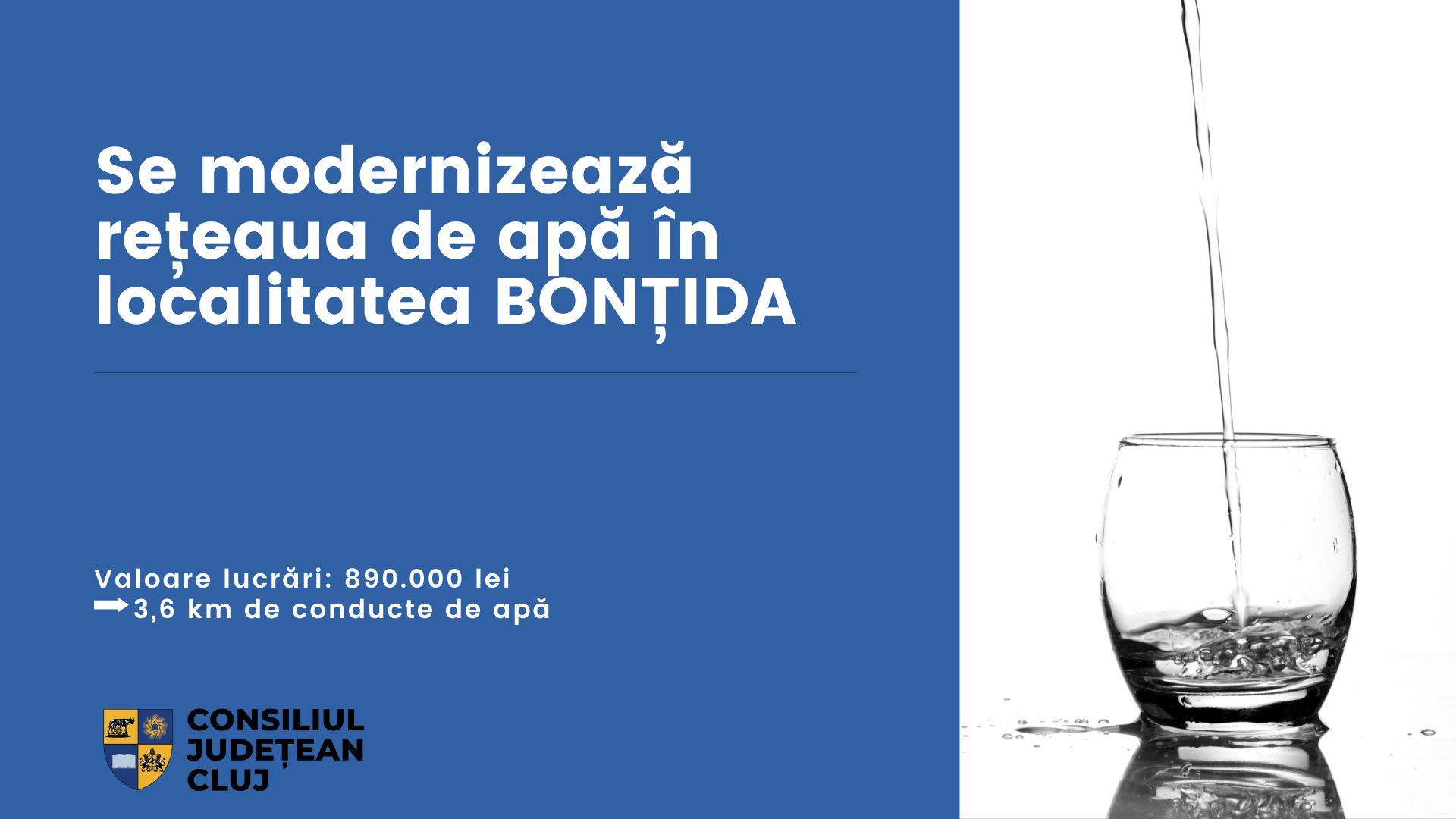 Se modernizează rețeaua de apă în localitatea Bonțida