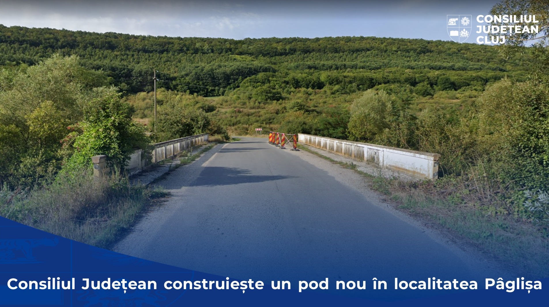 Consiliul Județean construiește un pod nou în localitatea Pâglișa