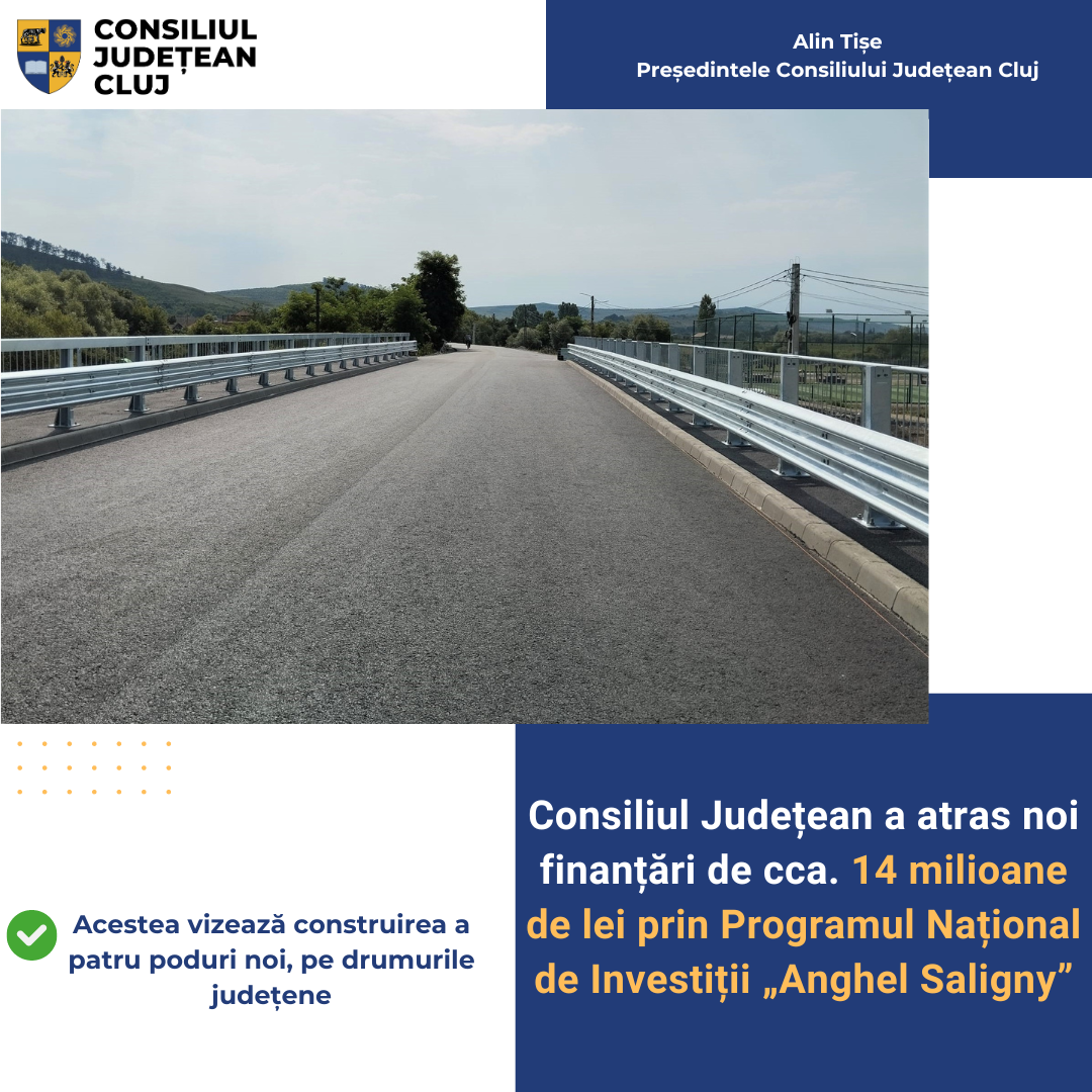 Patru poduri noi vor fi construite pe drumurile județene