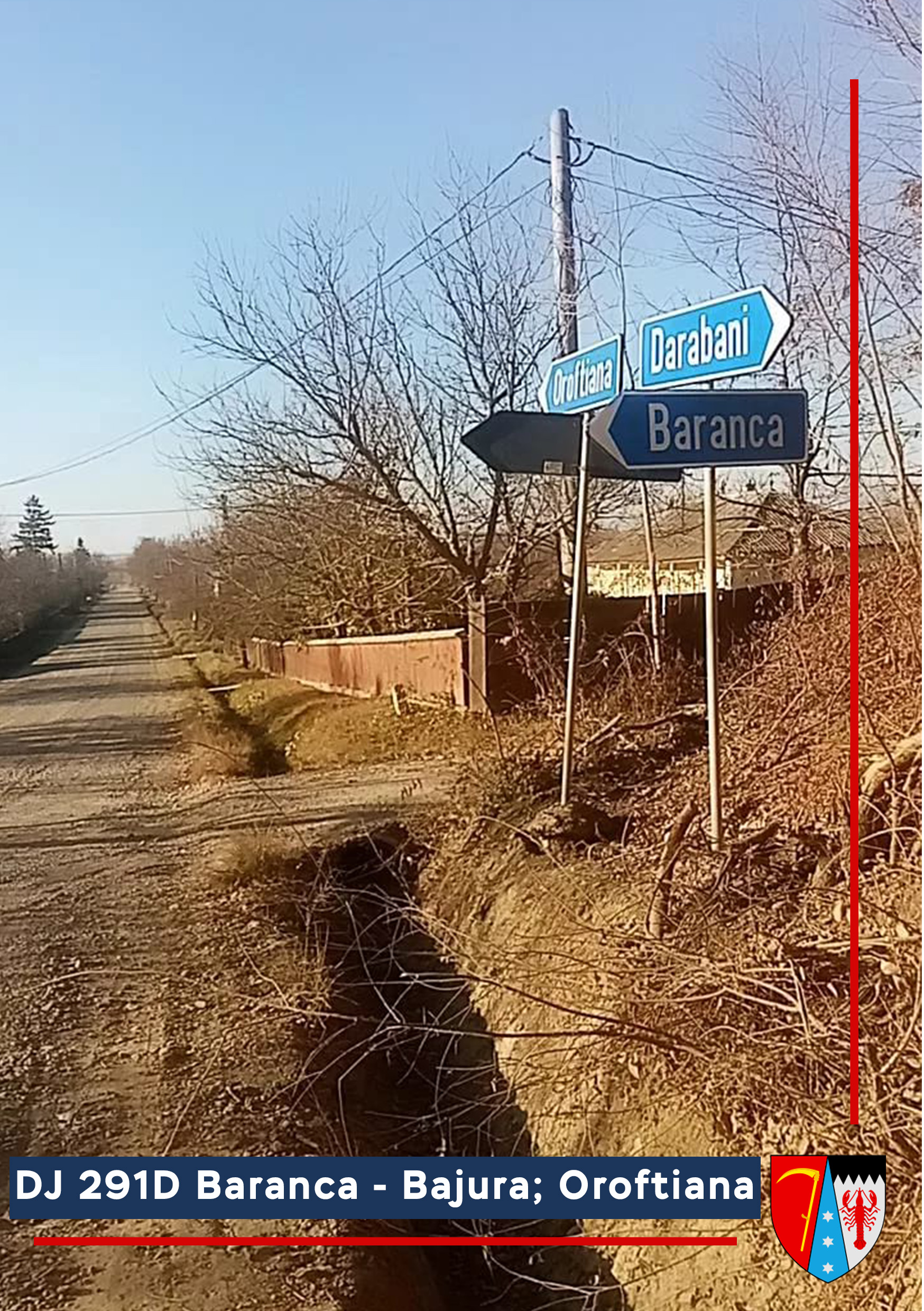 Modernizarea DJ 291D, Oroftiana; Baranca-Bajura, scoasă la  licitație