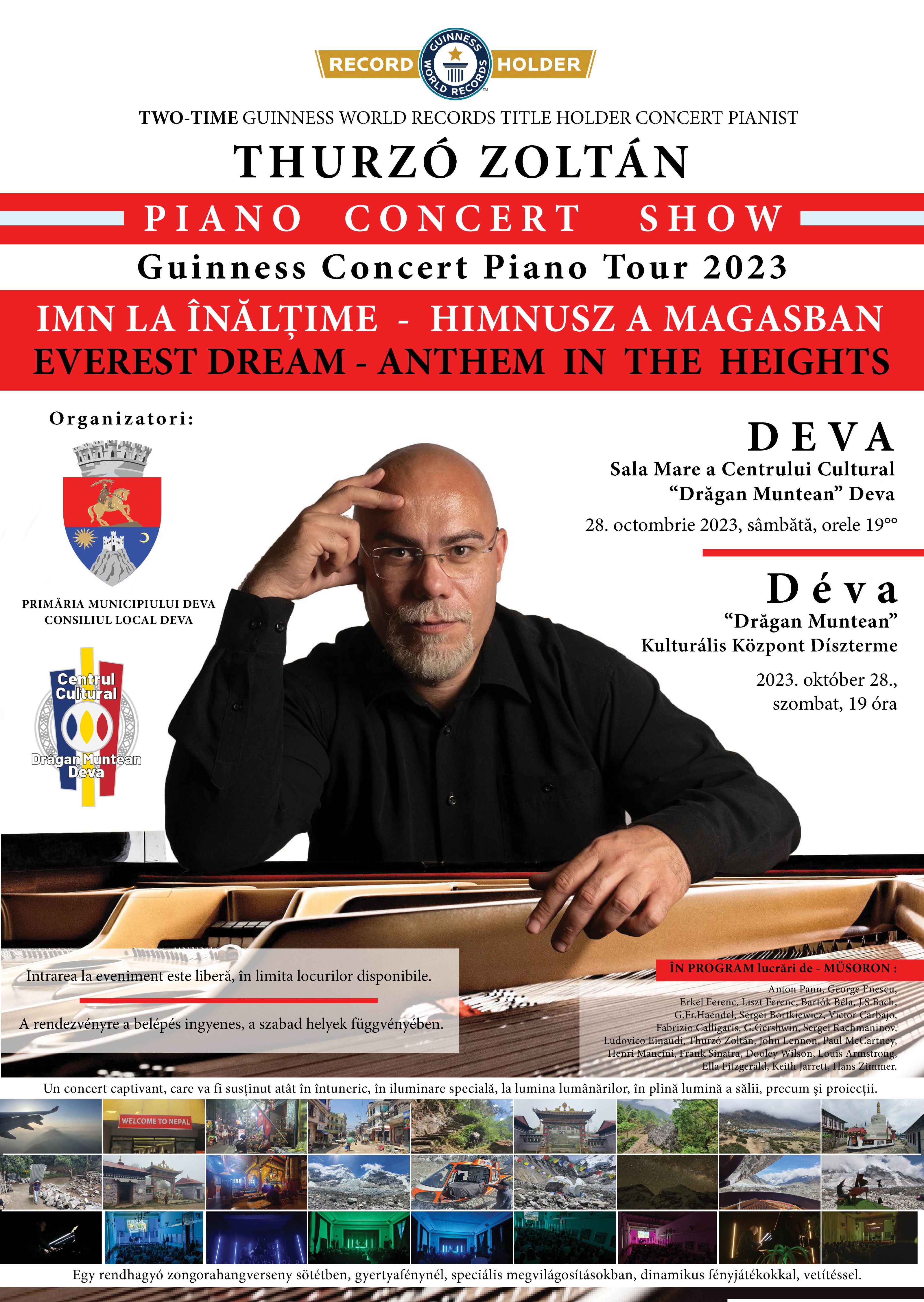Concert la pian „Everest Dream” la Deva!