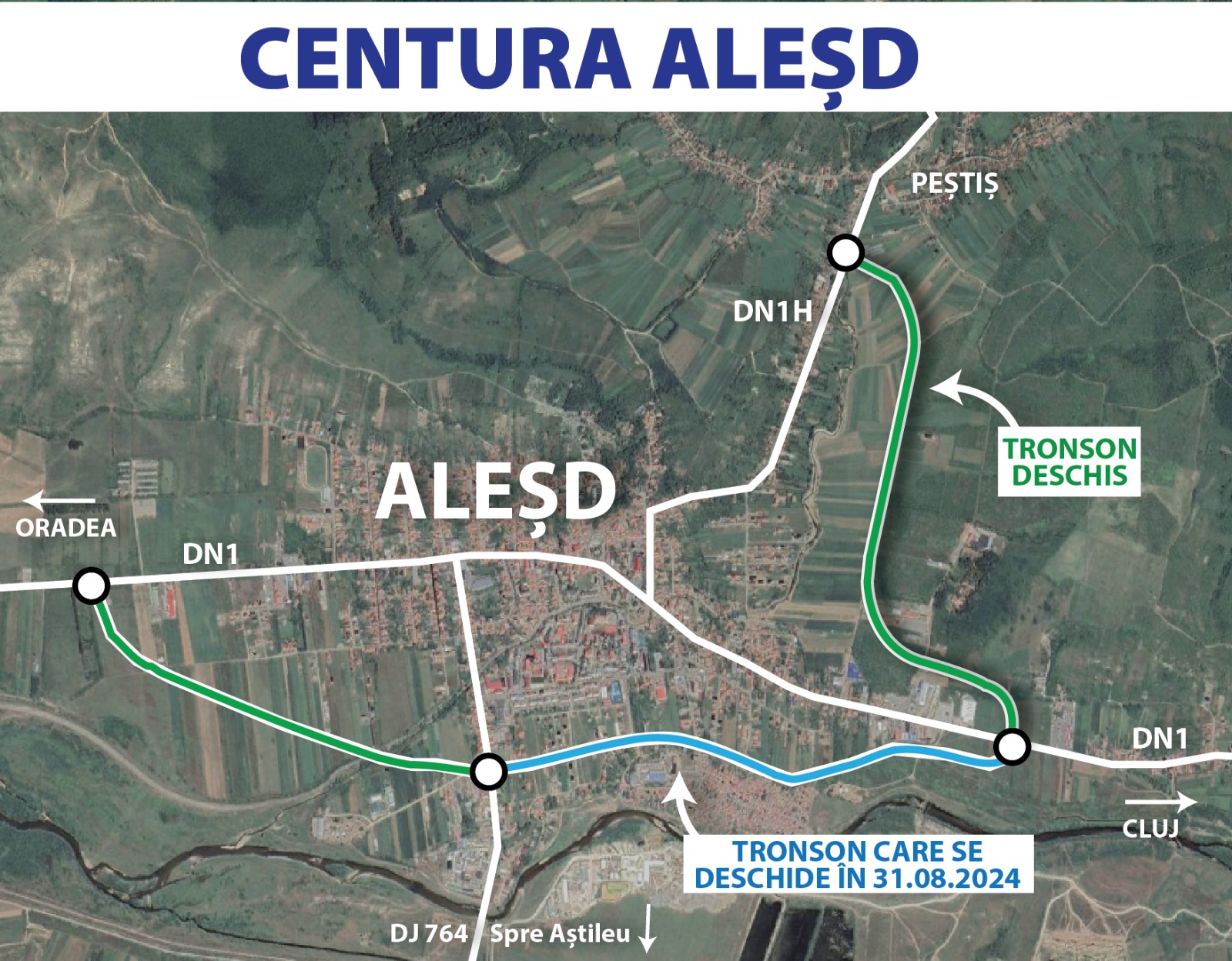 Centura Aleșd se deschide integral în 31 august