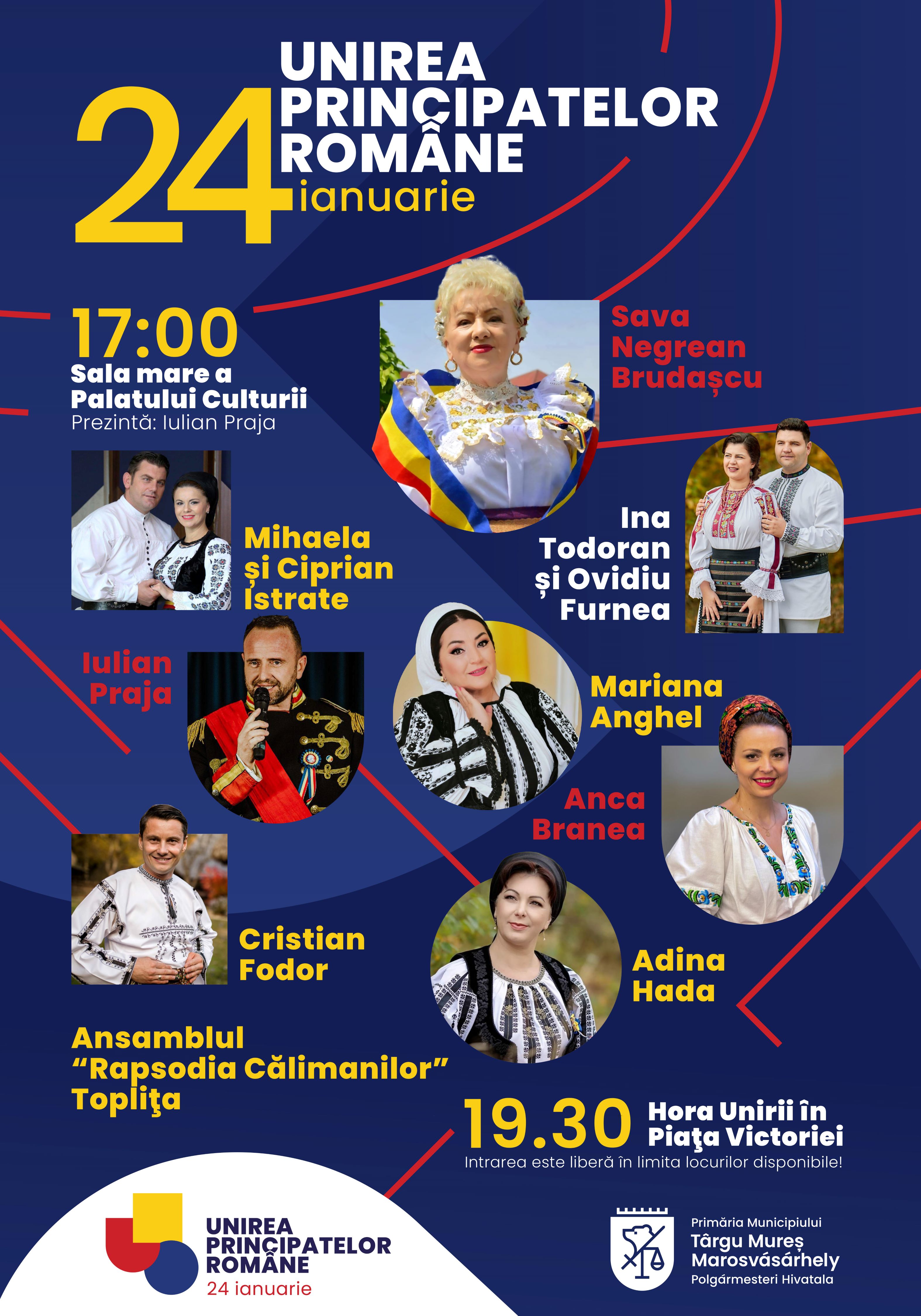 24 ianuarie: Spectacol aniversar la Palatul Culturii, de Ziua Unirii Principatelor Române!