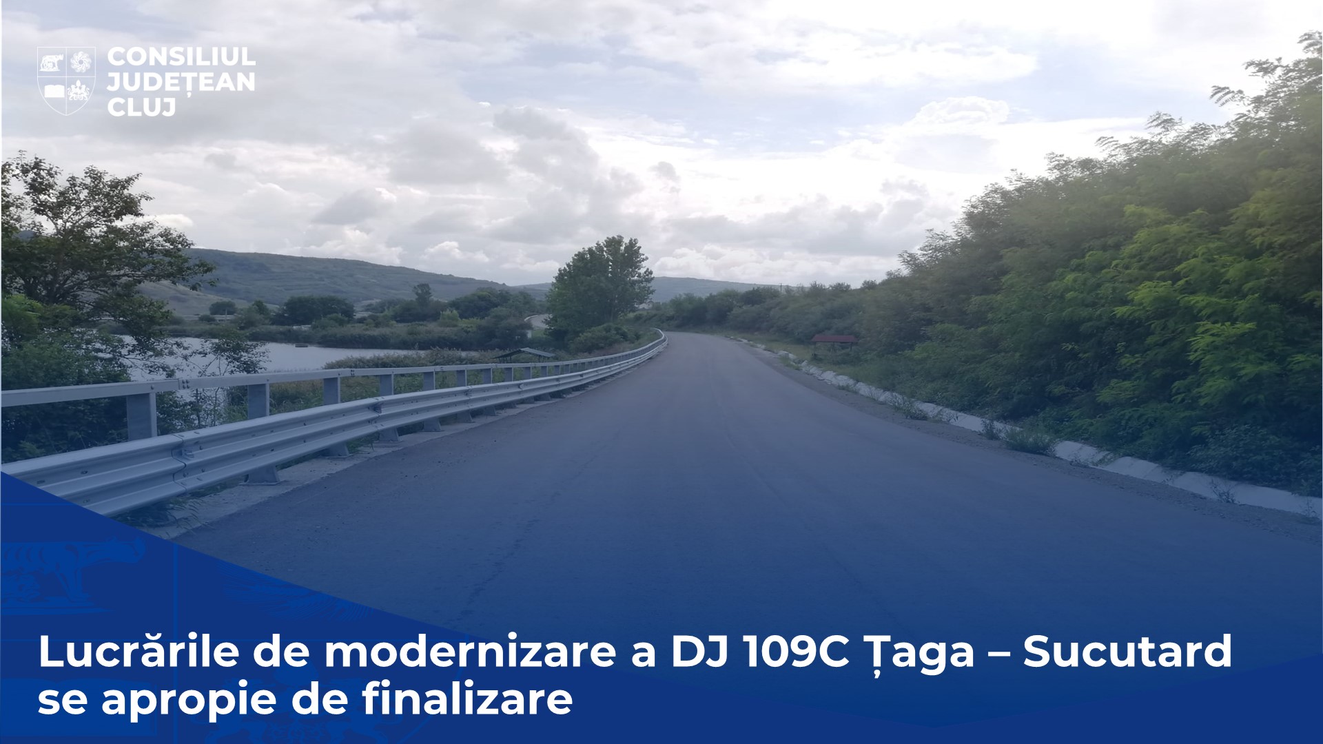 Lucrările de modernizare a DJ 109C Țaga – Sucutard se apropie de finalizare