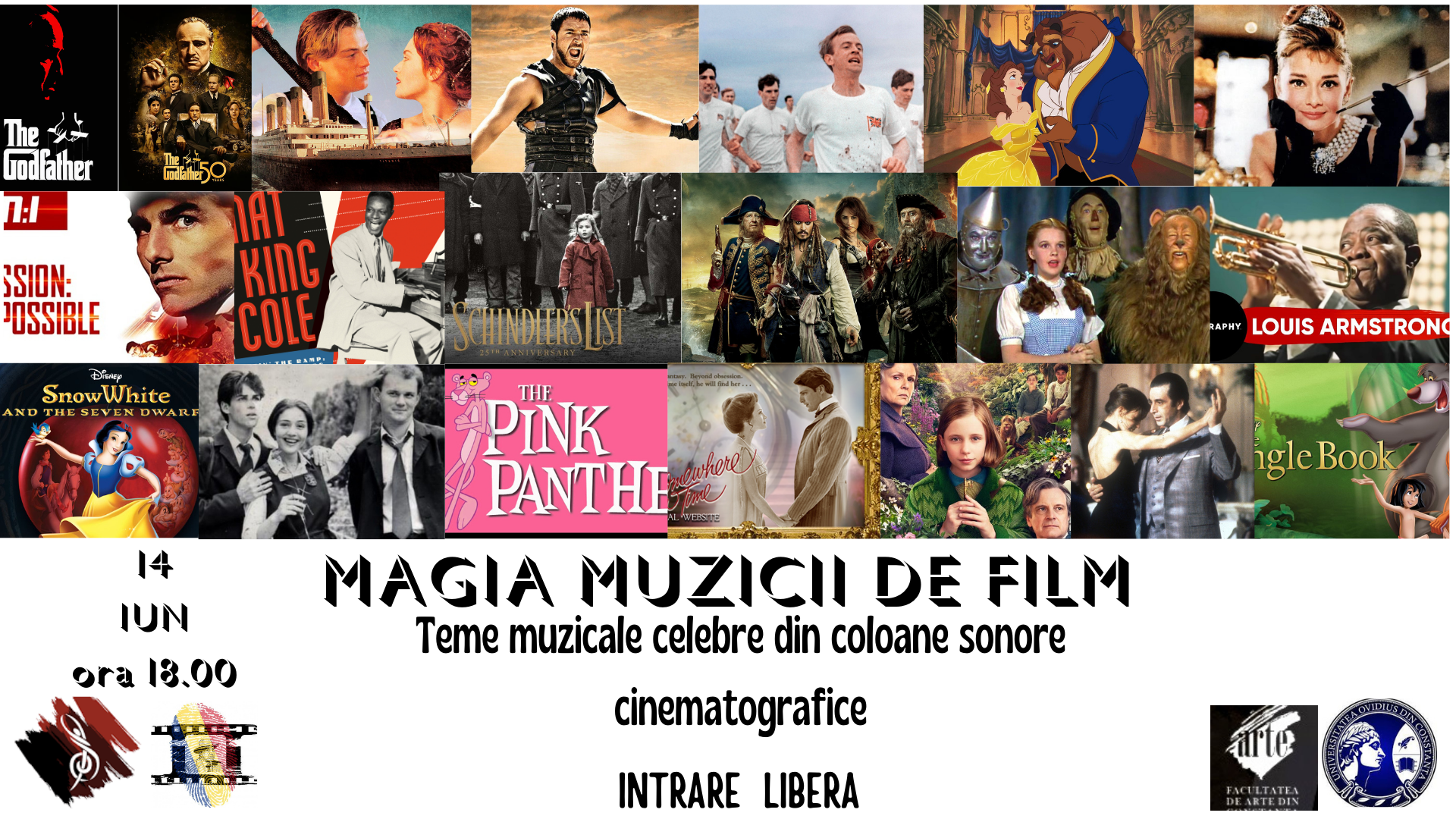 ,,Magia muzicii de film - Teme muzicale celebre din coloane sonore  cinematografice”