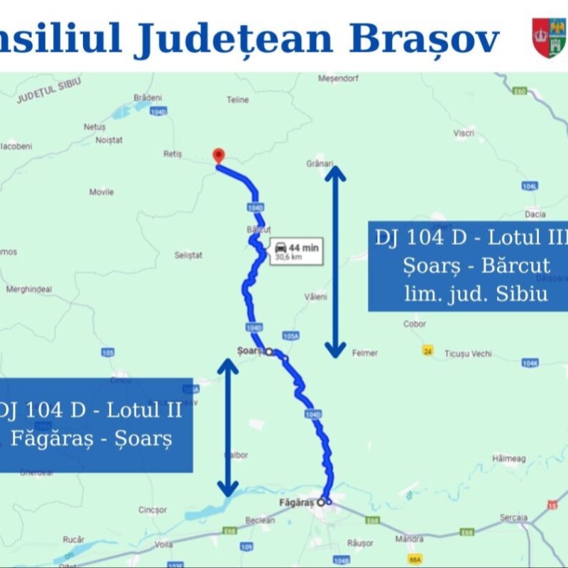 Ordin de începere pentru proiectarea tronsoanelor din DJ 104D care vor fi modernizate prin Programul „Anghel Saligny”