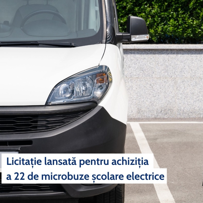 Licitație lansată pentru achiziția a 22 de microbuze școlare electrice