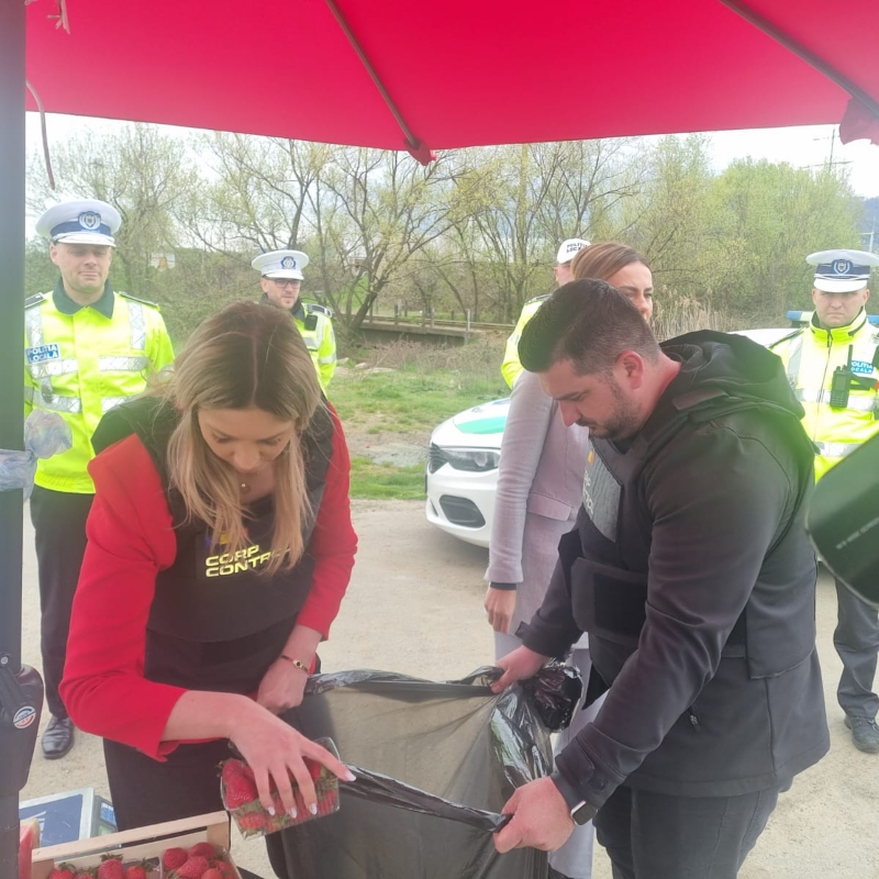 Măsuri ferme ale Poliției Locale împotriva comerțului ambulant neautorizat cu legume și fructe în municipiul Baia Mare