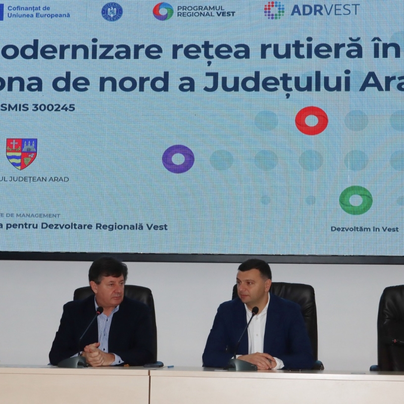 Consiliul Județean Arad a atras, peste 9 miliarde de lei, circa 1,8 miliarde de euro, fonduri europene sau naționale