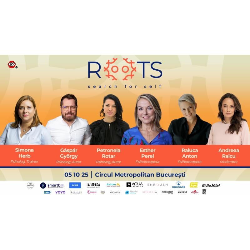 „ROOTS – Search for Self”, prima conferință din România dedicată psihologiei relațiilor și  autocunoașterii, pe 5 octombrie, la București