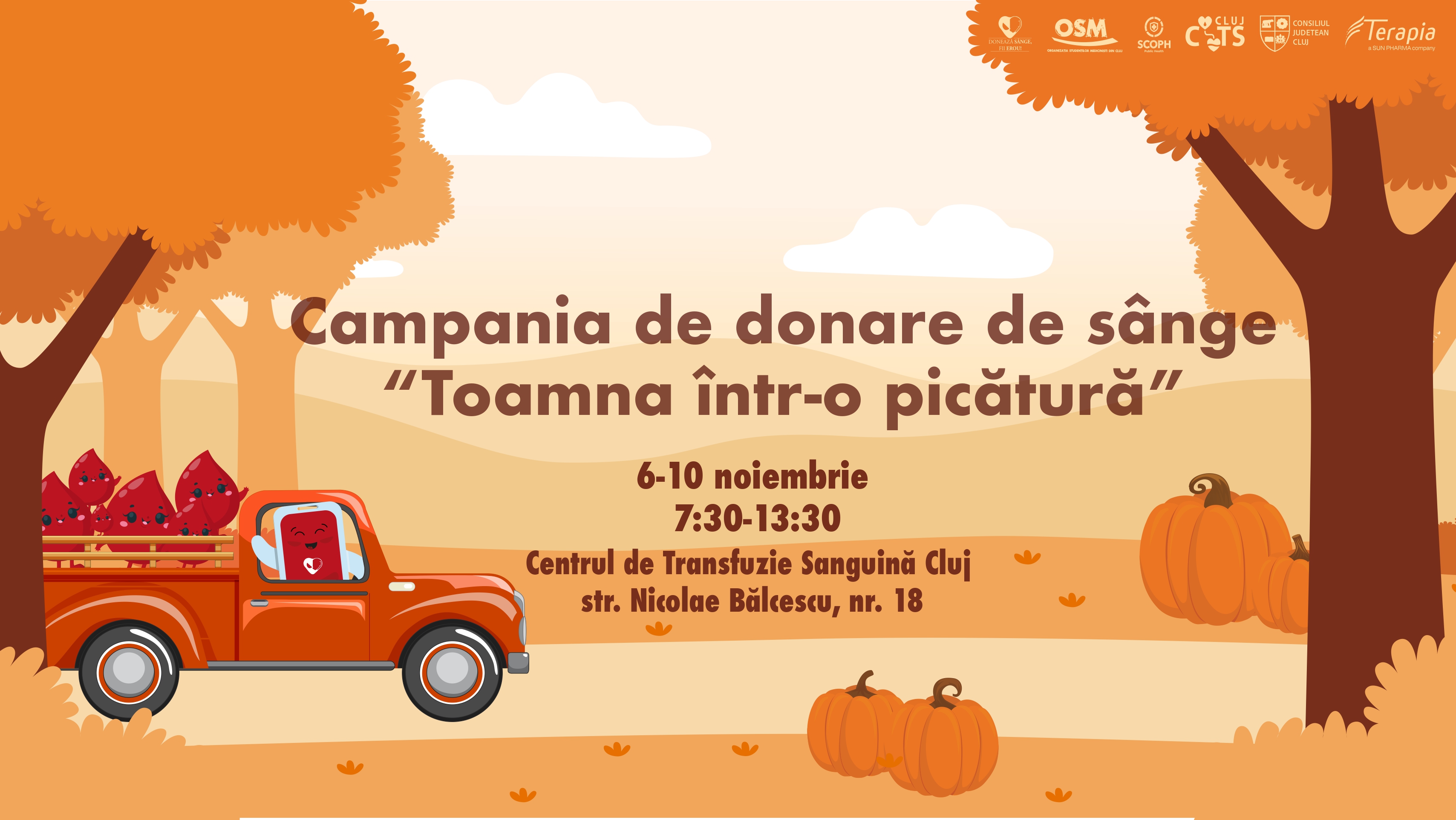 O nouă campanie de donare de sânge, susținută de Consiliul Județean Cluj