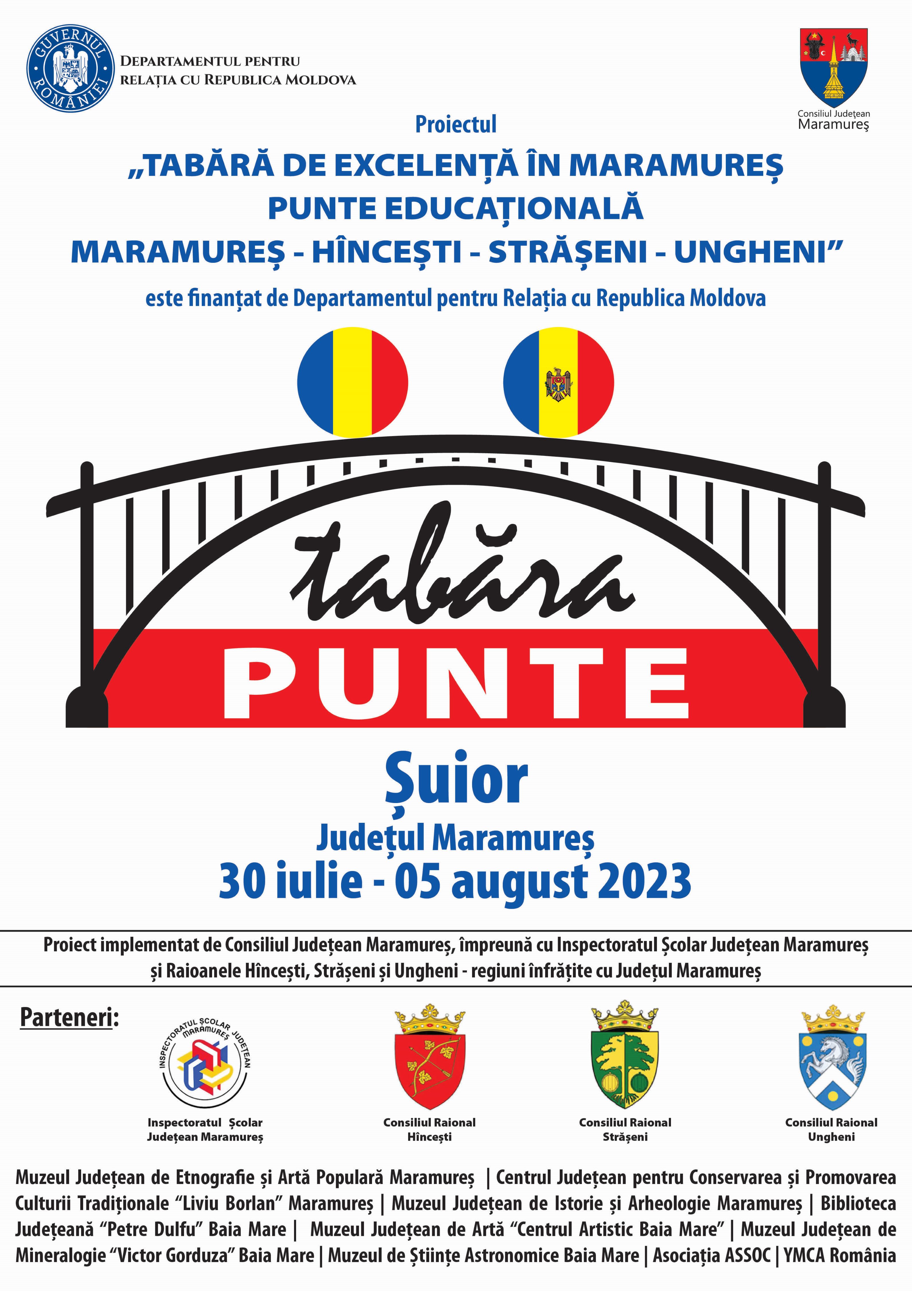 Se dă startul taberei „PUNTE” în Maramureș, pentru 40 de elevi olimpici din  România și Republica Moldova