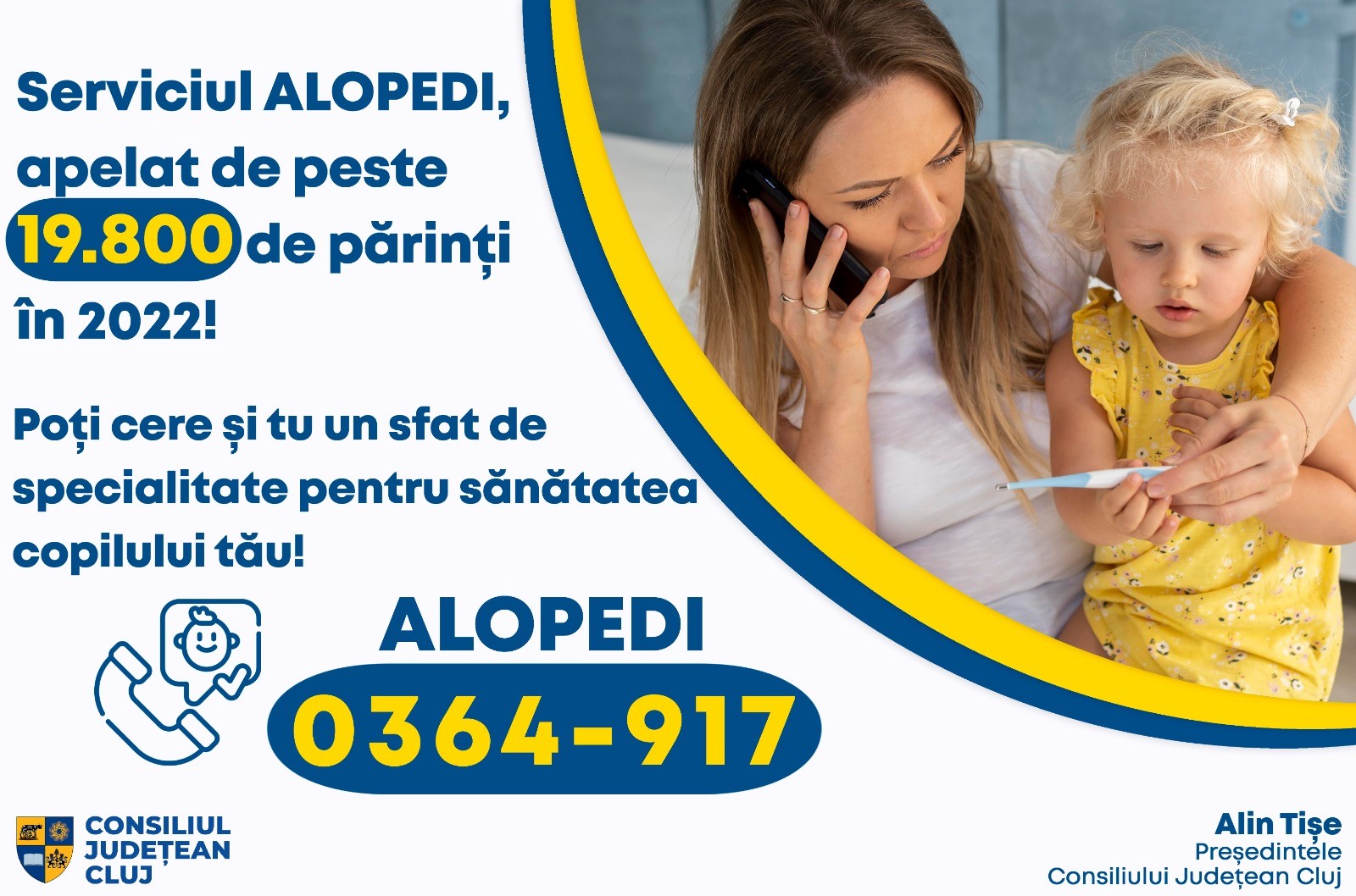 Serviciul ALOPEDI, apelat de peste 19.800 de părinți în anul 2022