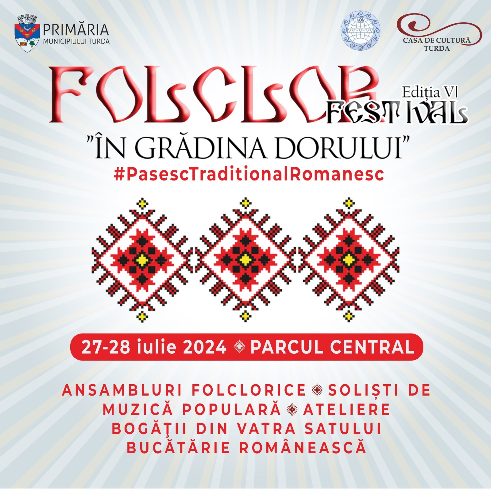 Festivalul de Folclor \"În grădina dorului\" - Ediția a șasea  Parcul Central, 27-28 iulie 2024