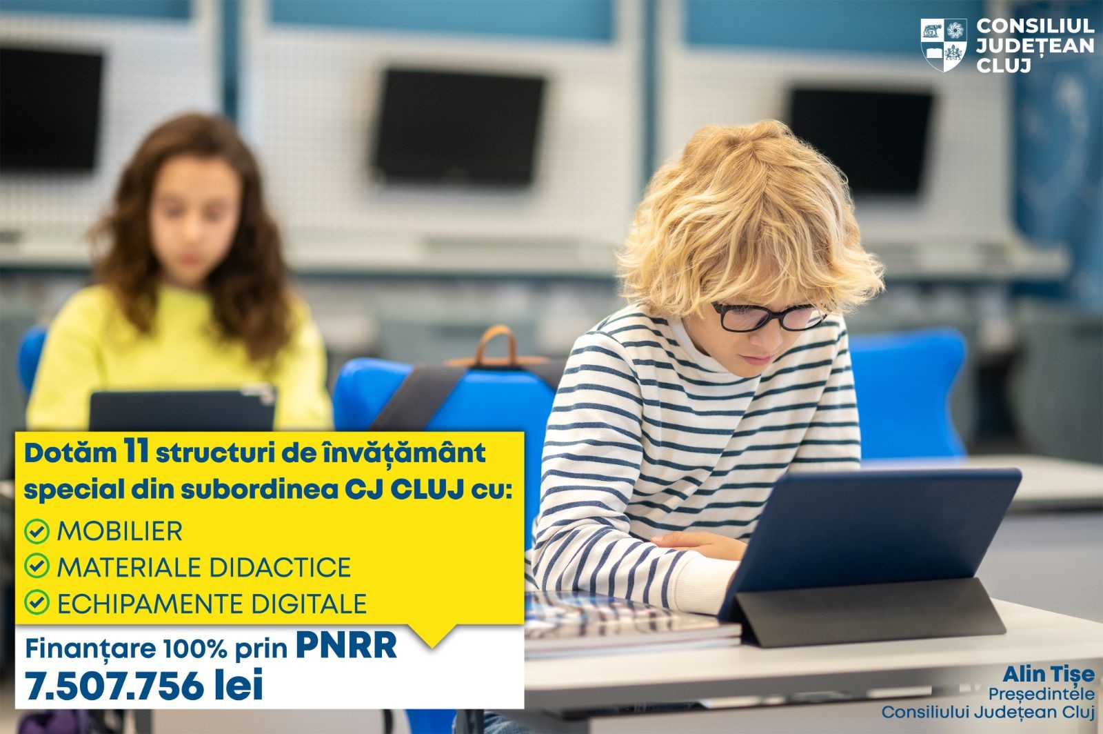 Consiliul Județean a depus proiectul pentru dotarea a 11 unități de învățământ special în vederea finanțării prin PNRR