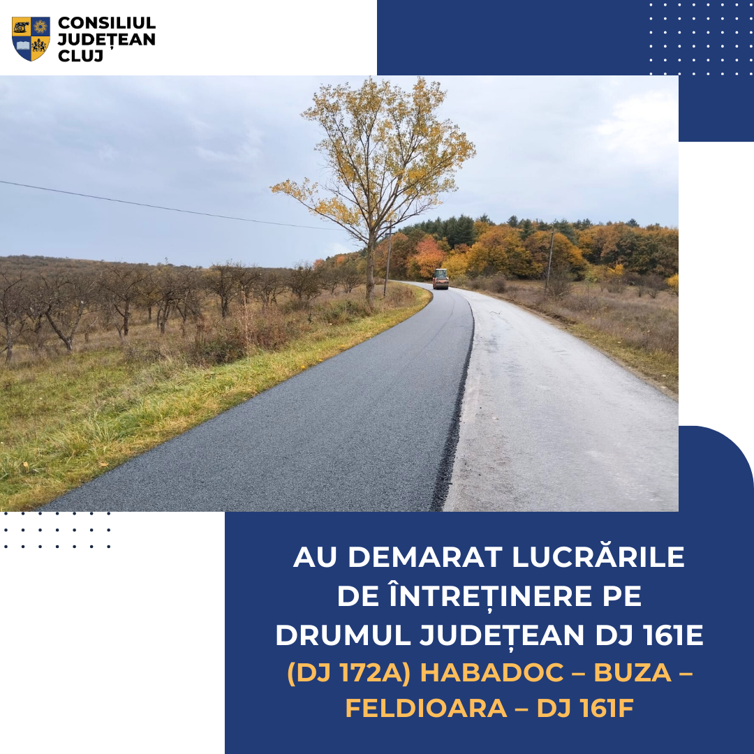 Au demarat lucrările de întreținere pe drumul județean DJ 161E