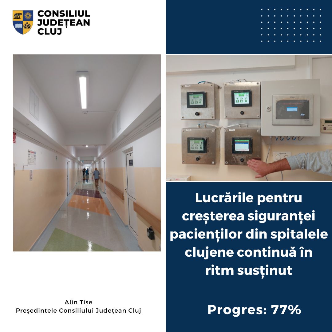 Lucrările pentru creșterea siguranței pacienților din spitalele clujene continuă în ritm susținut
