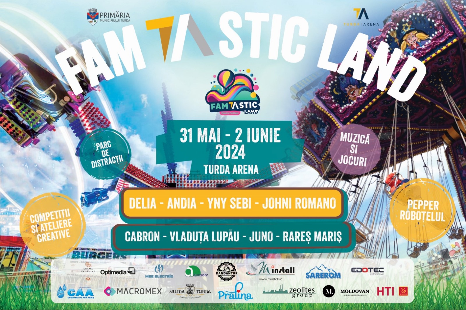 Invitaţie la FamTAstic Land – un eveniment de excepţie dedicat familiei organizat la Turda Arena în perioada 31 mai - 2 iunie 2024